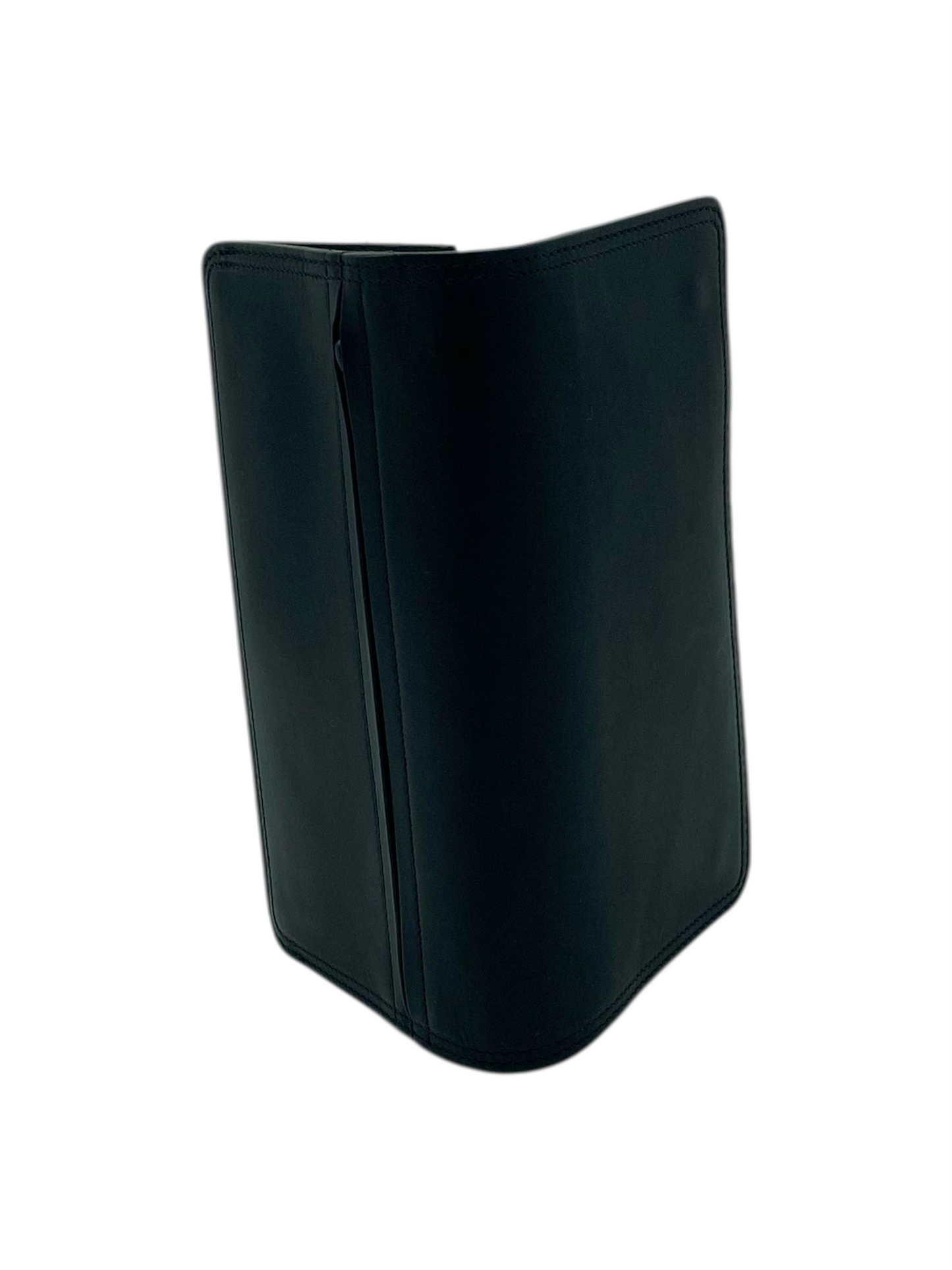 Corbo. Black Cowhide Leather Long Bifold Wallet