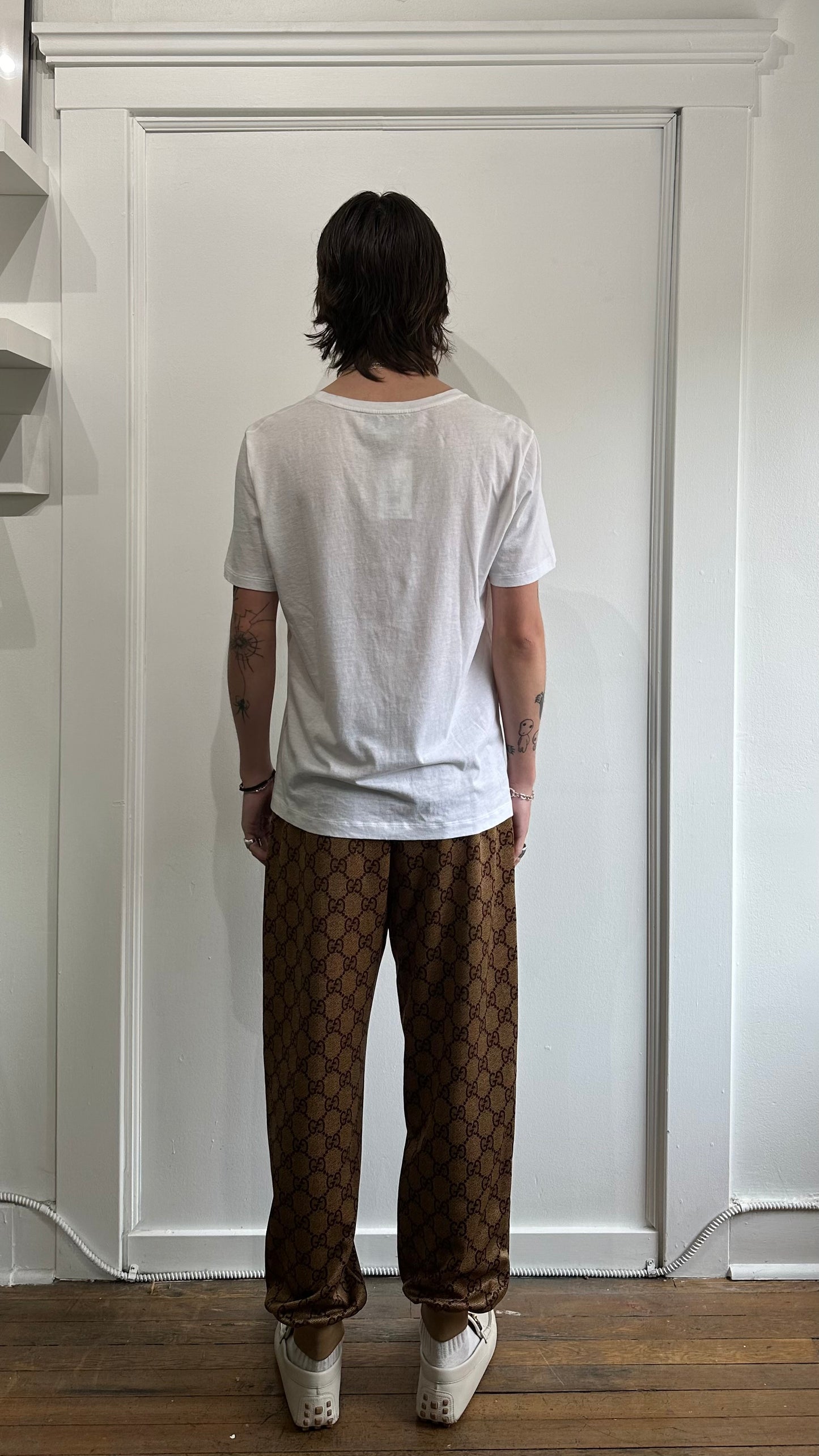 Gucci Beige GG Monogram Logo Lounge Pants Large - L