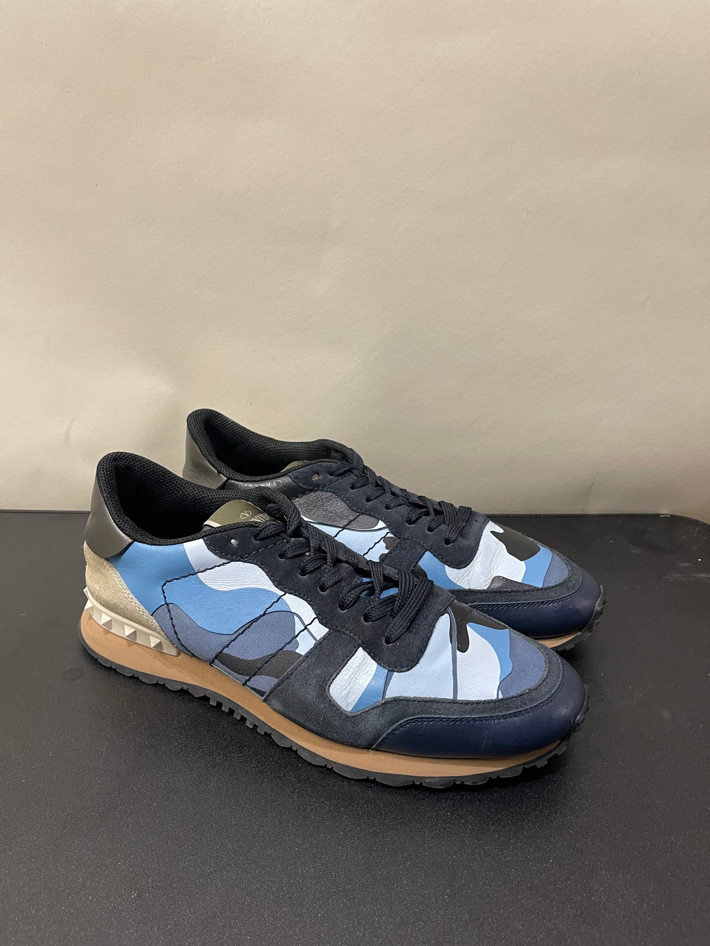 Valentino Blue Camo Rockrunner Sneakers 8 M / 9.5 W