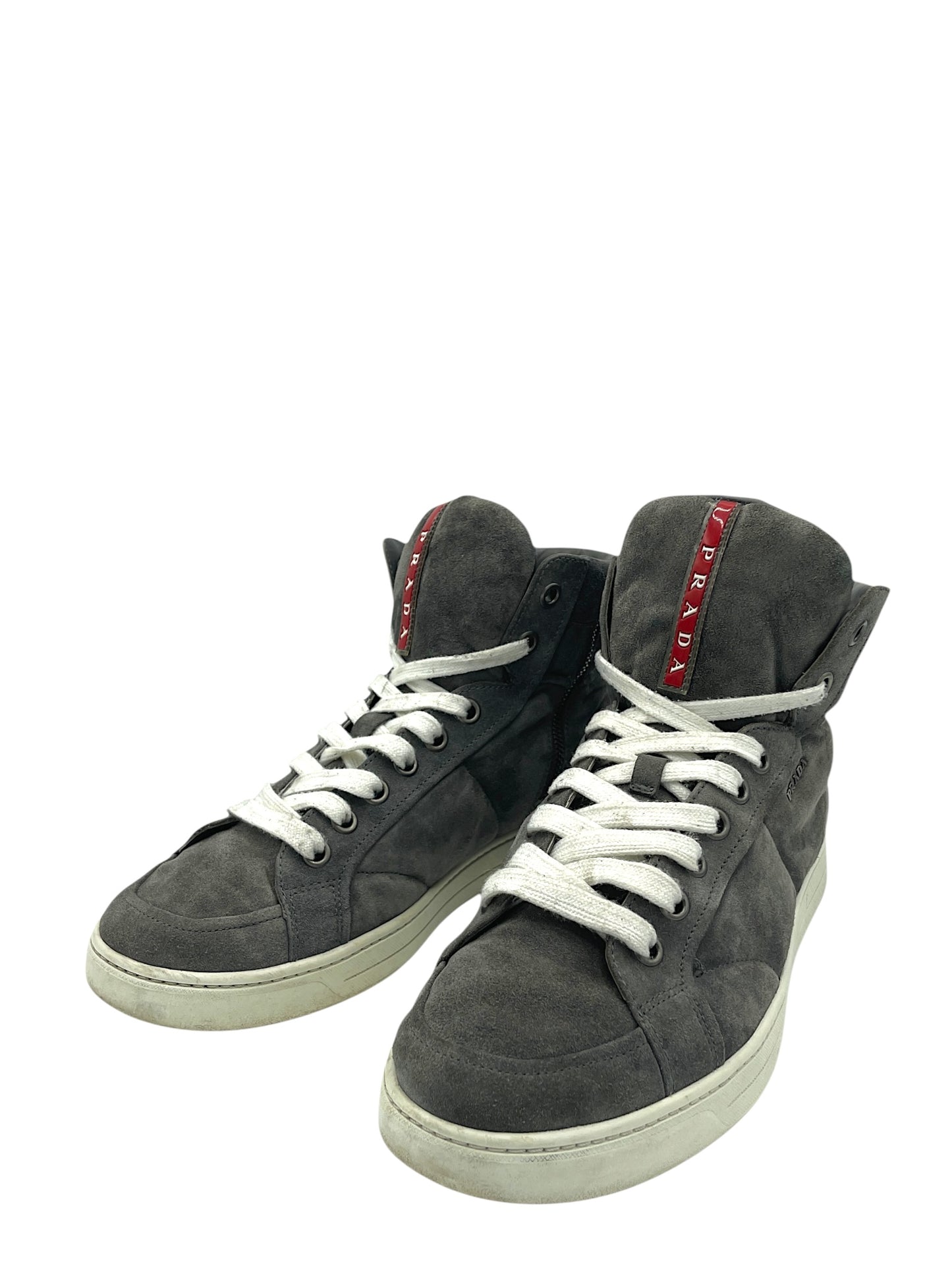 Prada Grey Suede High Top Sneakers 9 M / 10.5 W