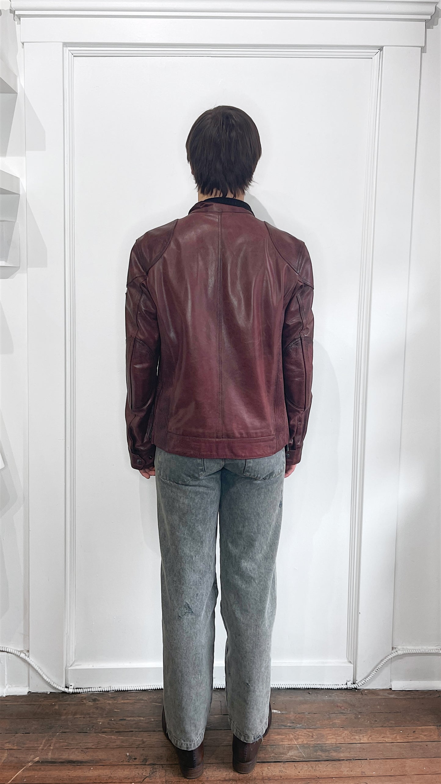 Belstaff Oxblood Leather Gangster Jacket 40