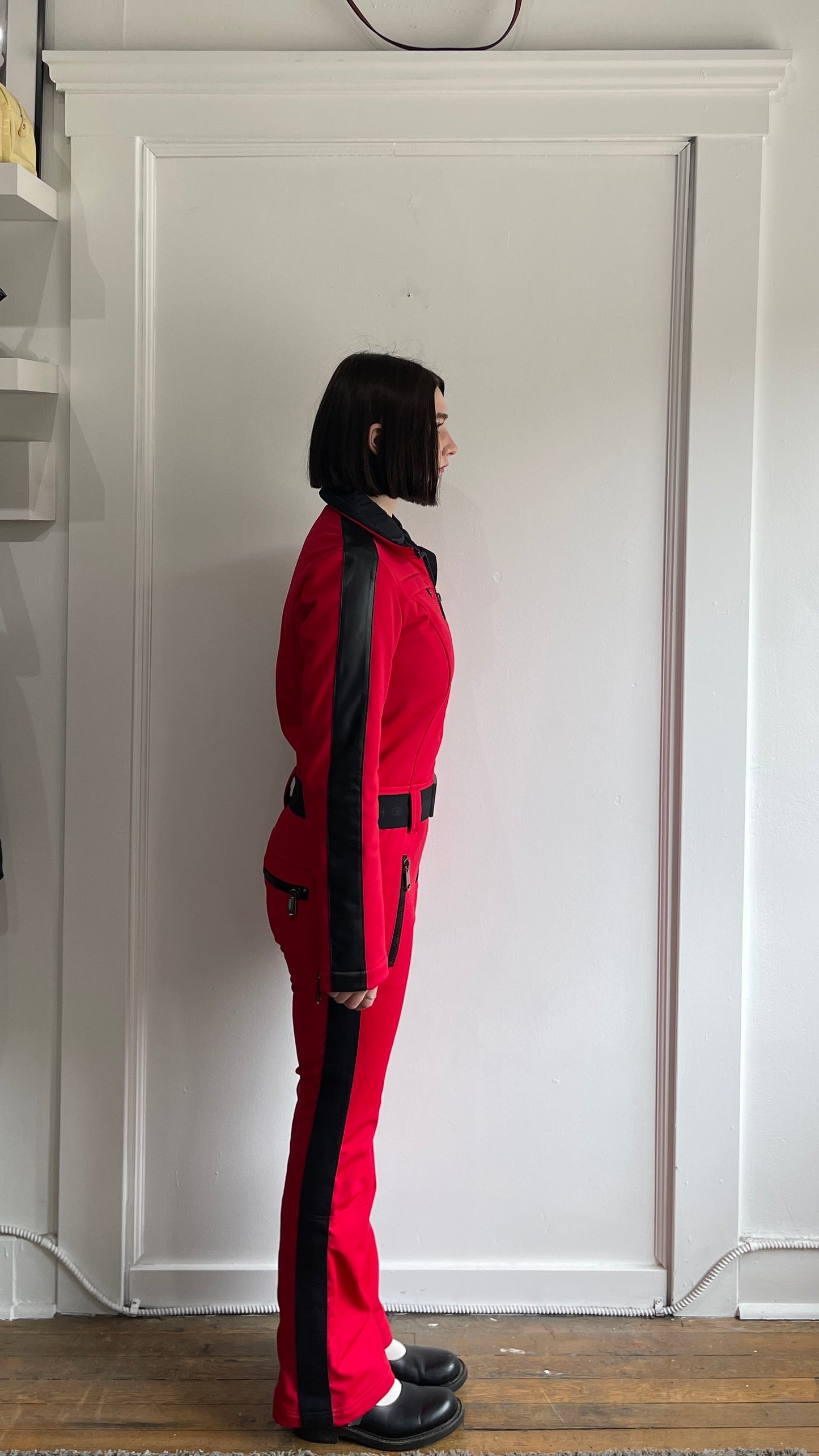 Goldbergh Red & Black Leather Trim Ski Suit 10