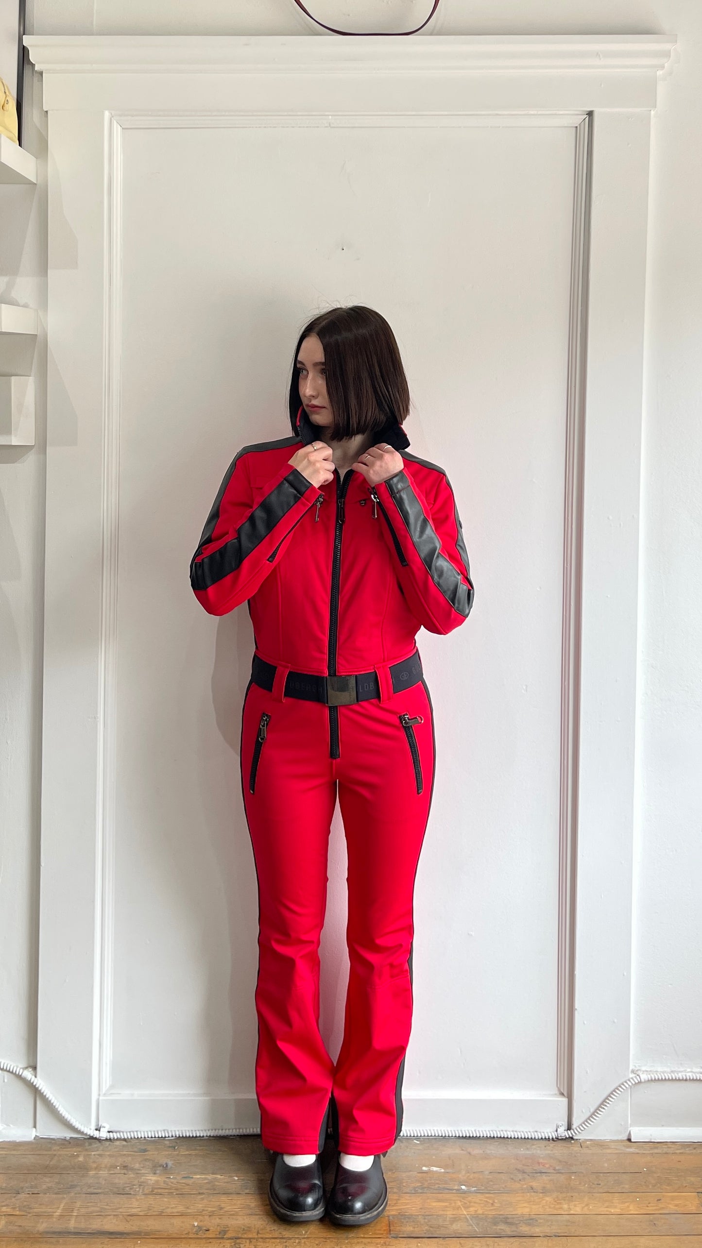 Goldbergh Red & Black Leather Trim Ski Suit 10