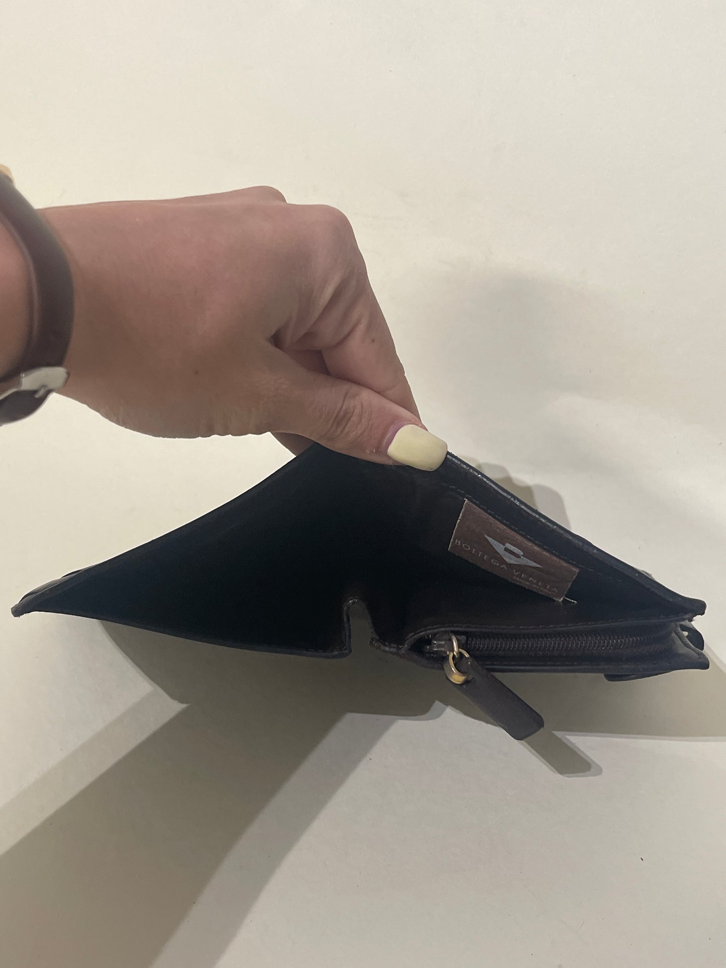 Bottega Veneta Dark Brown Intrecciato Leather Bifold Wallet