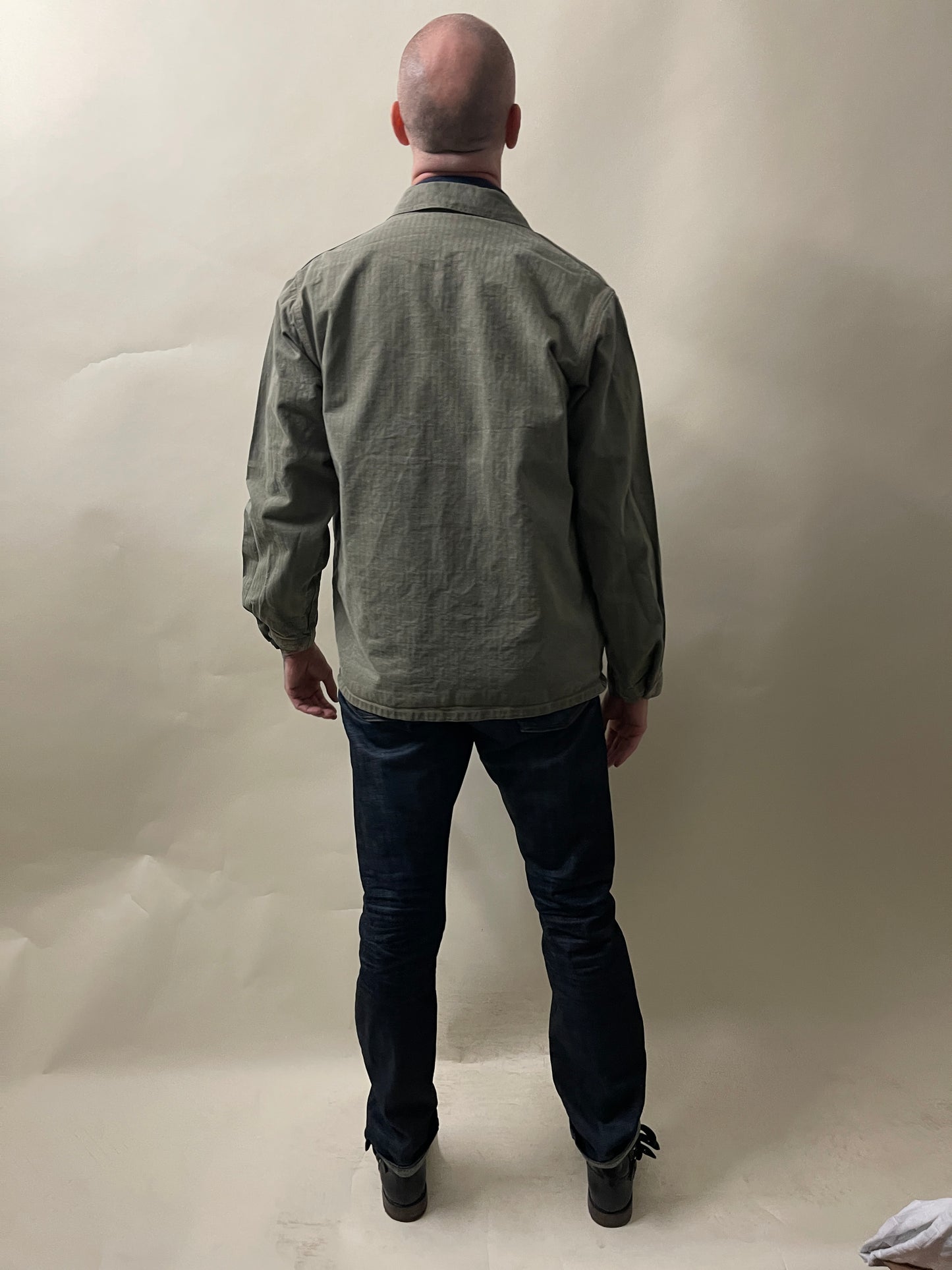 Buzz Rickson Olive Green Cotton Herringbone USMC M-1944 Jacket Large - L