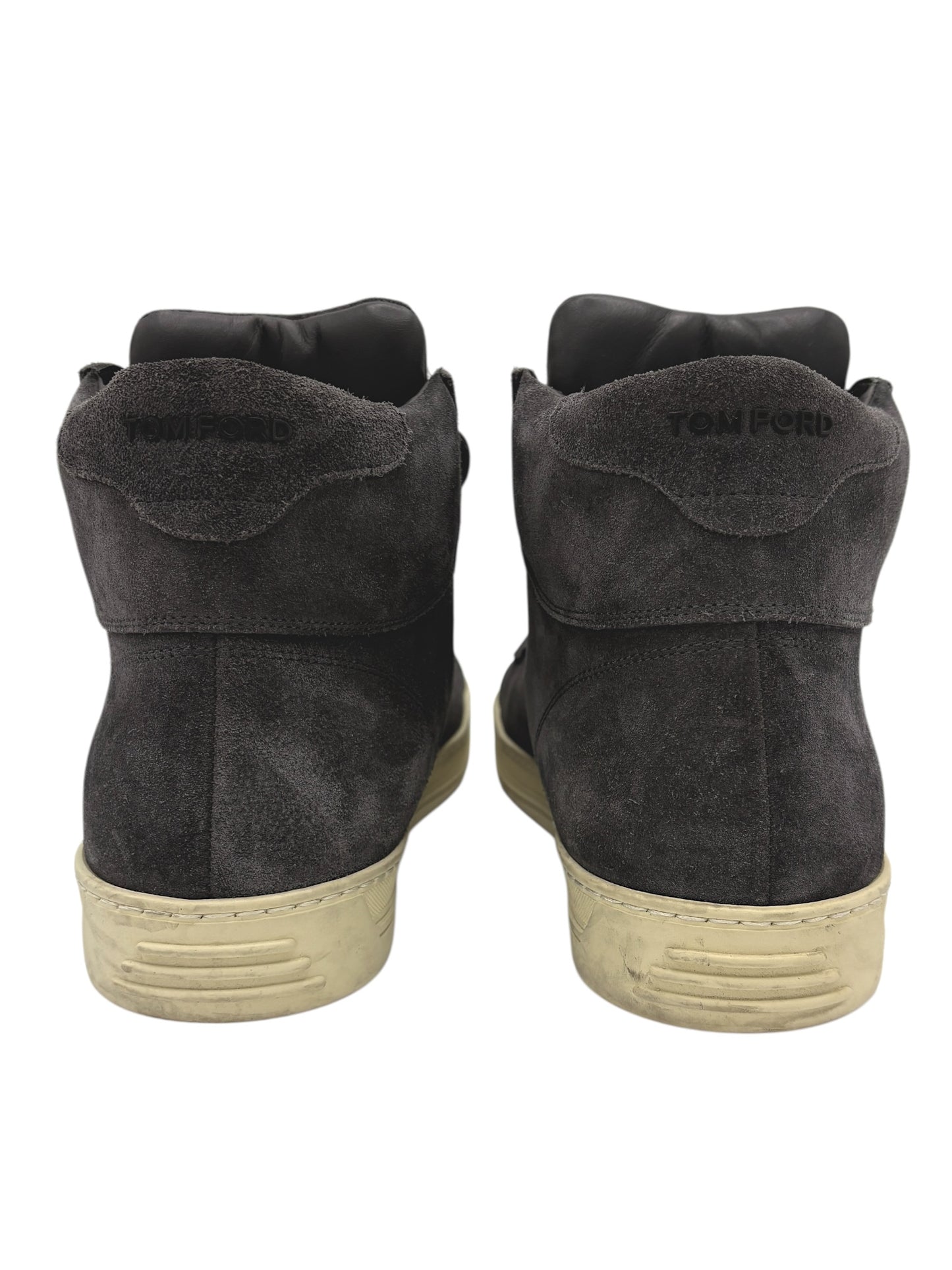 Tom Ford Dark Grey Suede High Top Russell Sneakers 9.5 M / 11 W