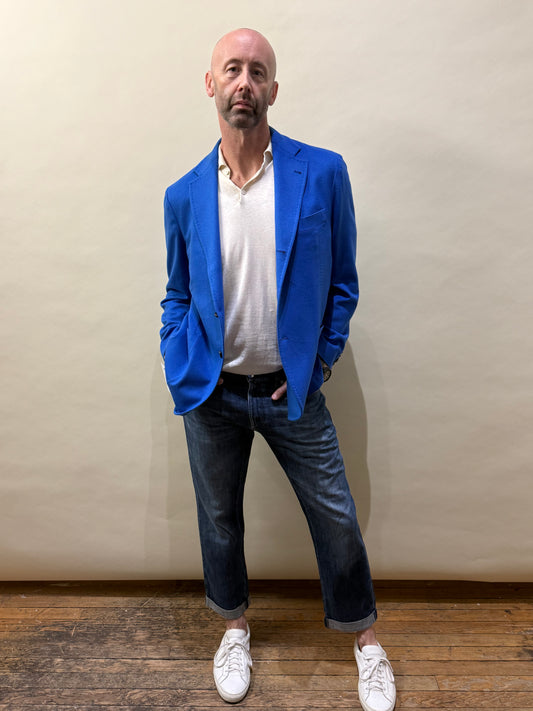 Sartorio Napoli Cobalt Blue Cashmere Unlined Sport Coat 42R