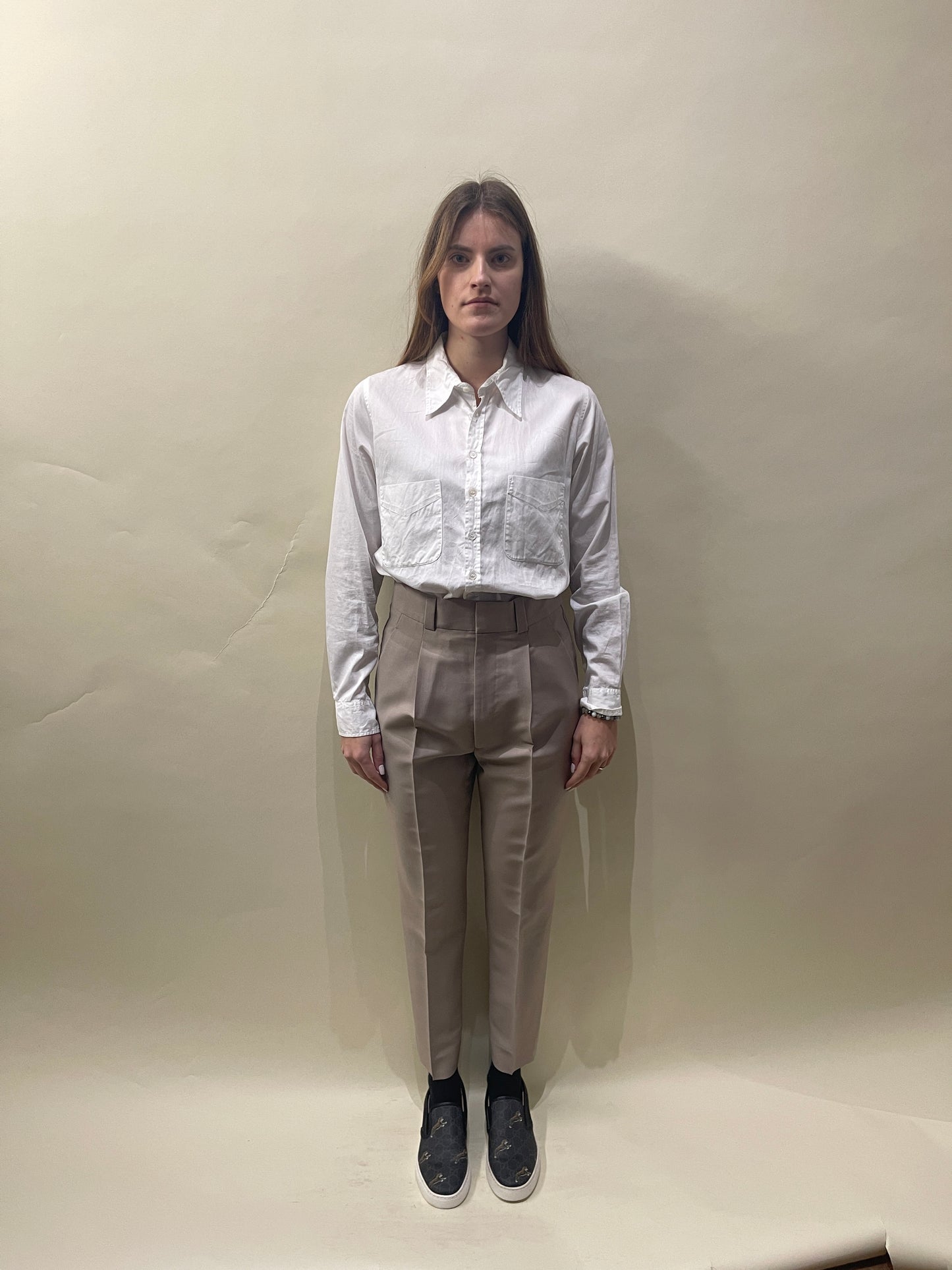Fear Of God Dusty Beige Kid Mohair Straight Leg Trousers 32