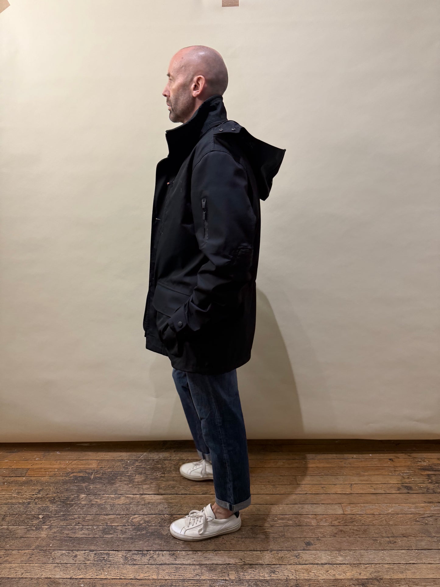 G-Lab Black Nylon 3 Pocket Coat XXL