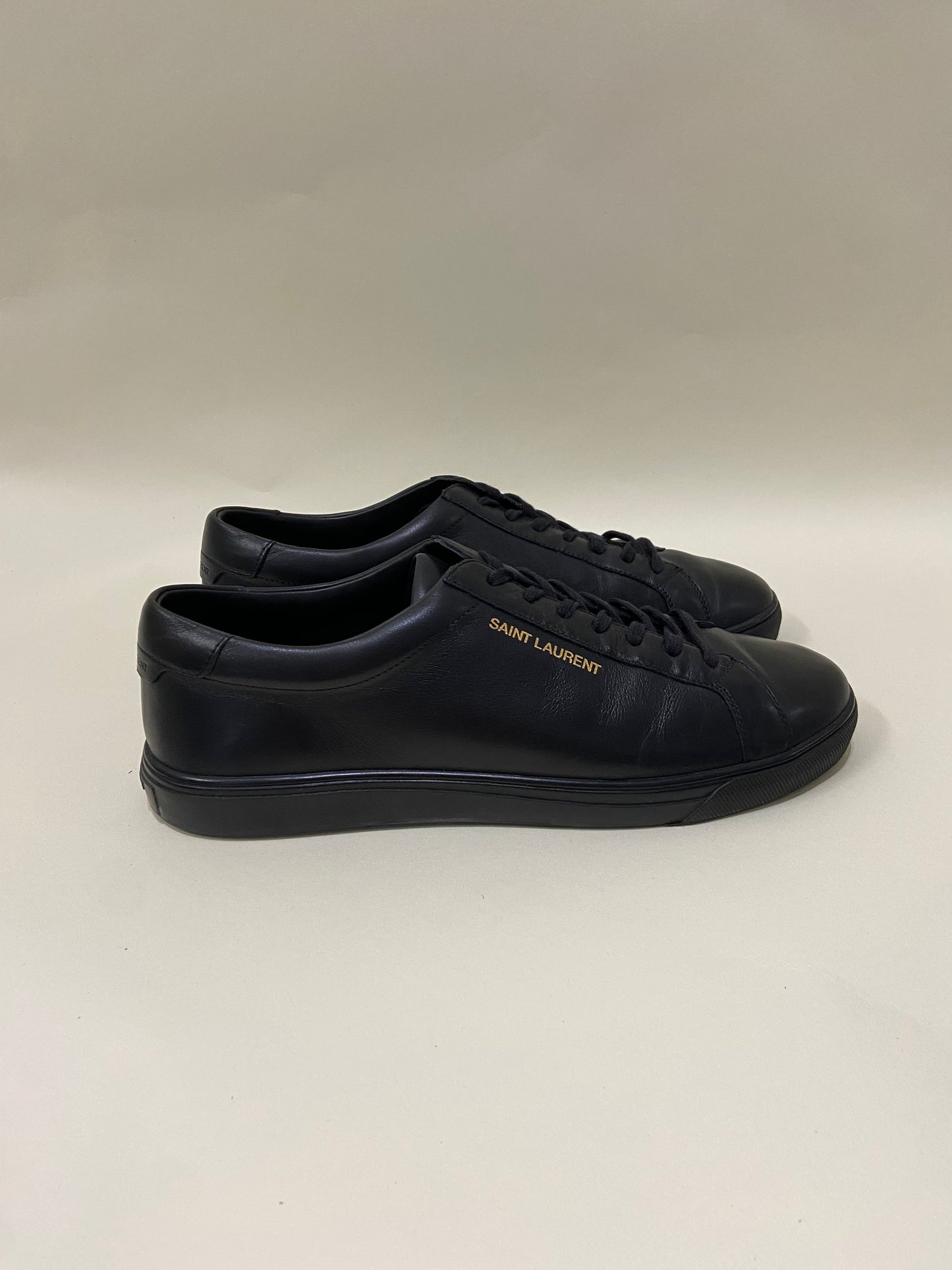 Saint Laurent Black Leather Basic Sneakers 8 M / 9.5 W
