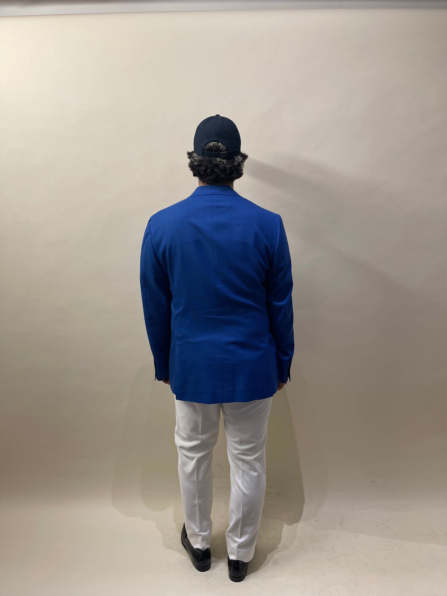 Canali Royal Blue Hopsack Wool Unlined Sport Coat 44L