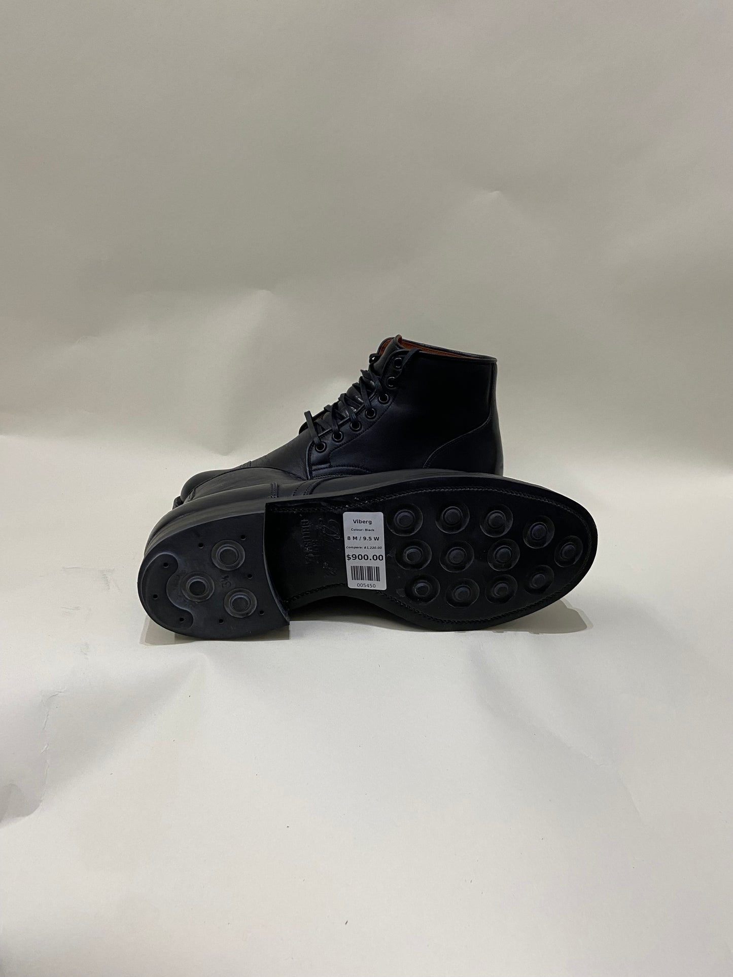 Viberg Black Shinki Latigo Horsehide Service Boots 8 M / 9.5 W