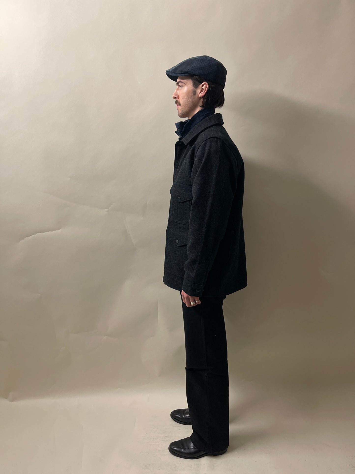 Filson Charcoal Grey Wool Mackinaw Cruiser Jacket Medium - M