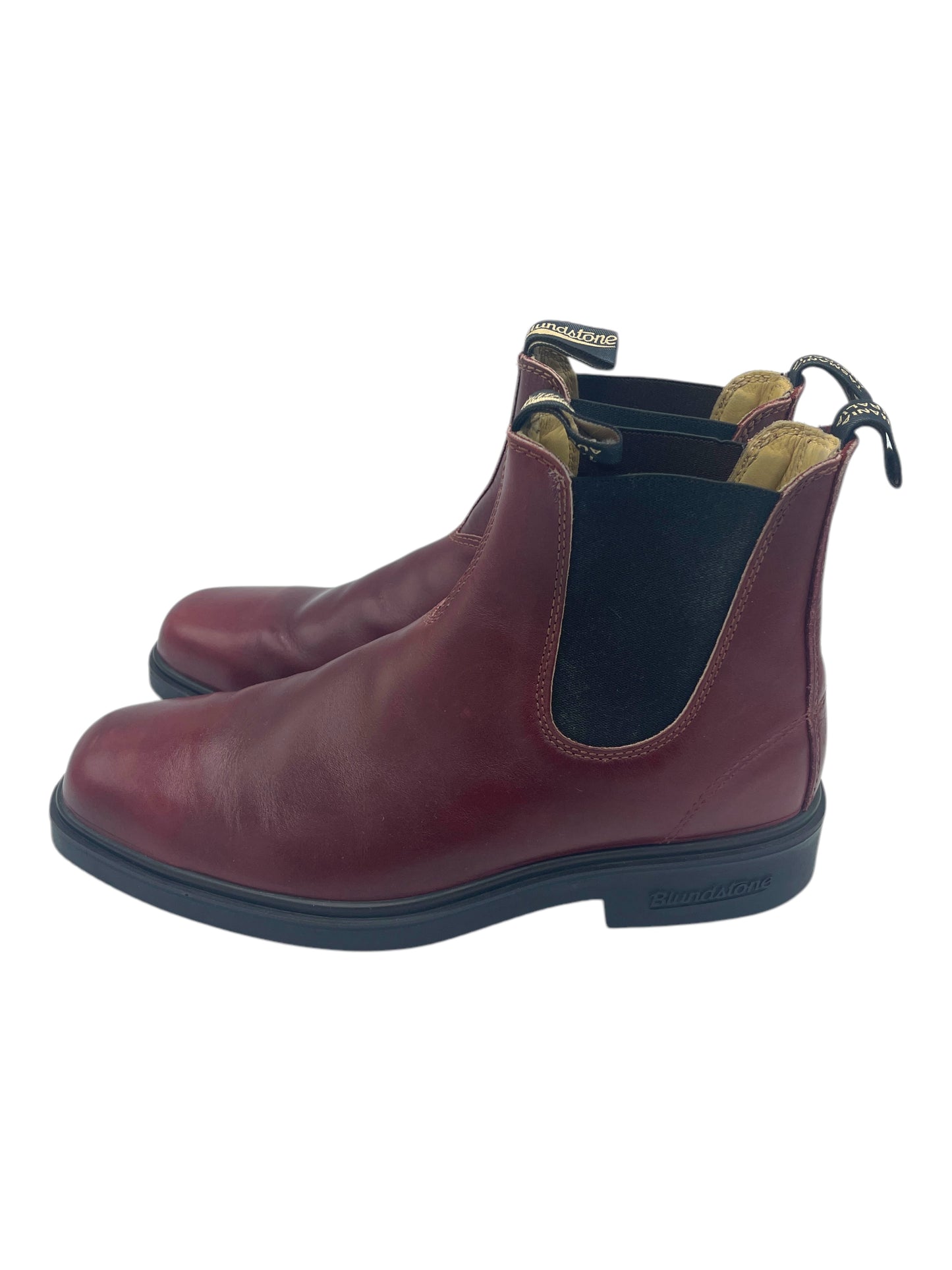 Blundstone Maroon Leather Square Toe Chelsea Boots 9.5 M / 11 W