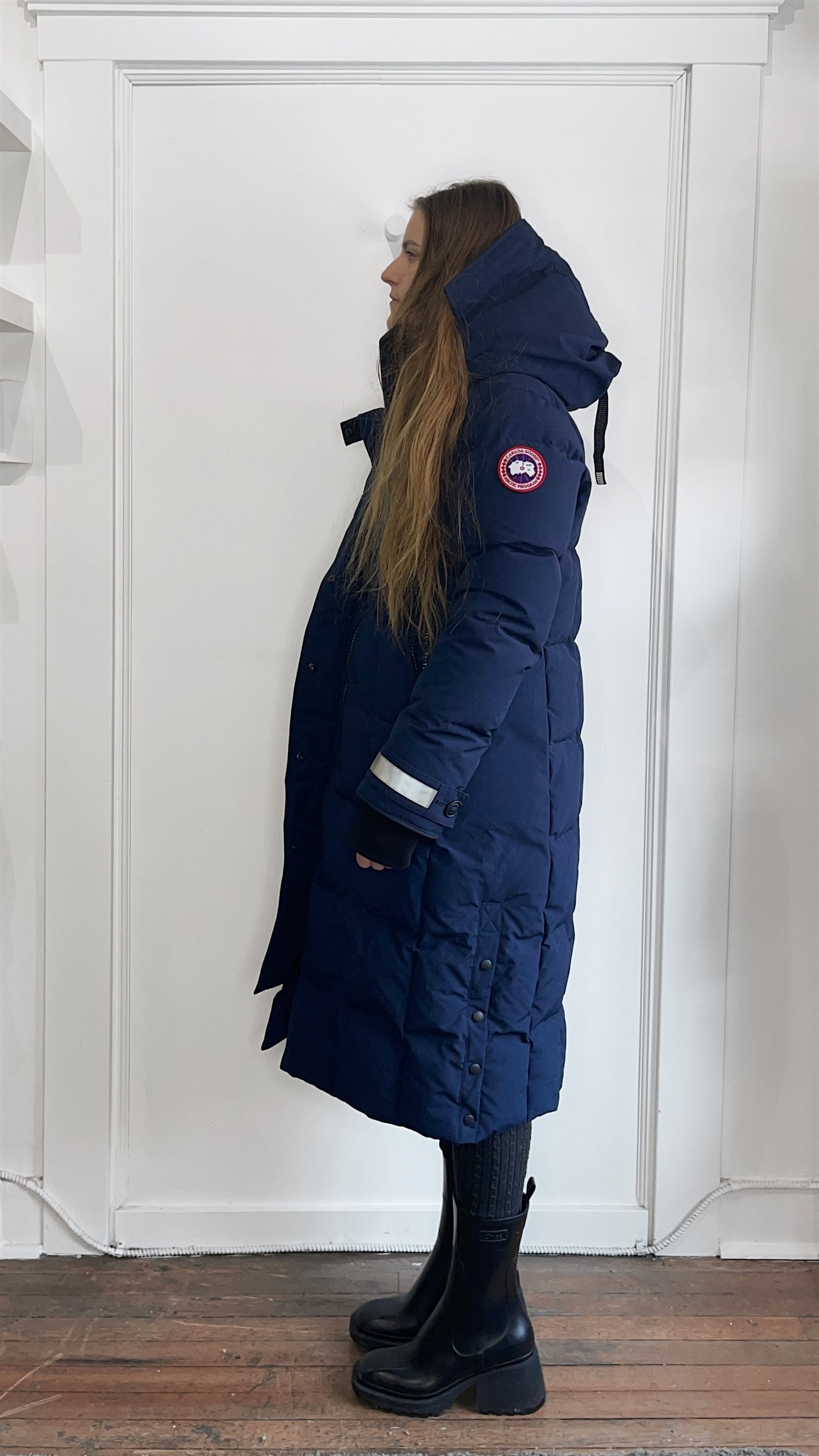 Canada Goose Navy Blue Down Filled Elmwood Parka Large