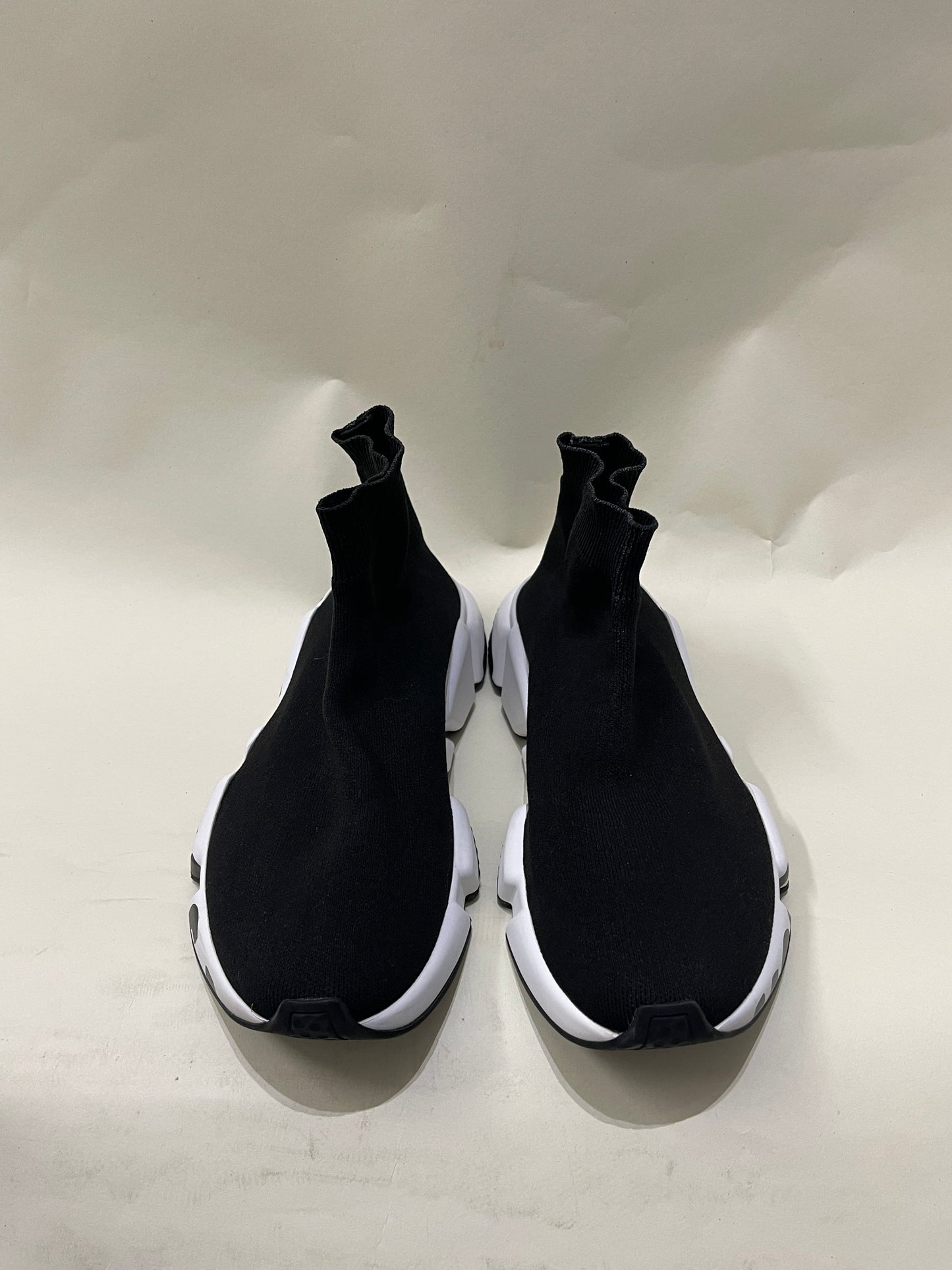 Balenciaga Black & White Speed Graffiti Trainers 8.5 M / 10 W