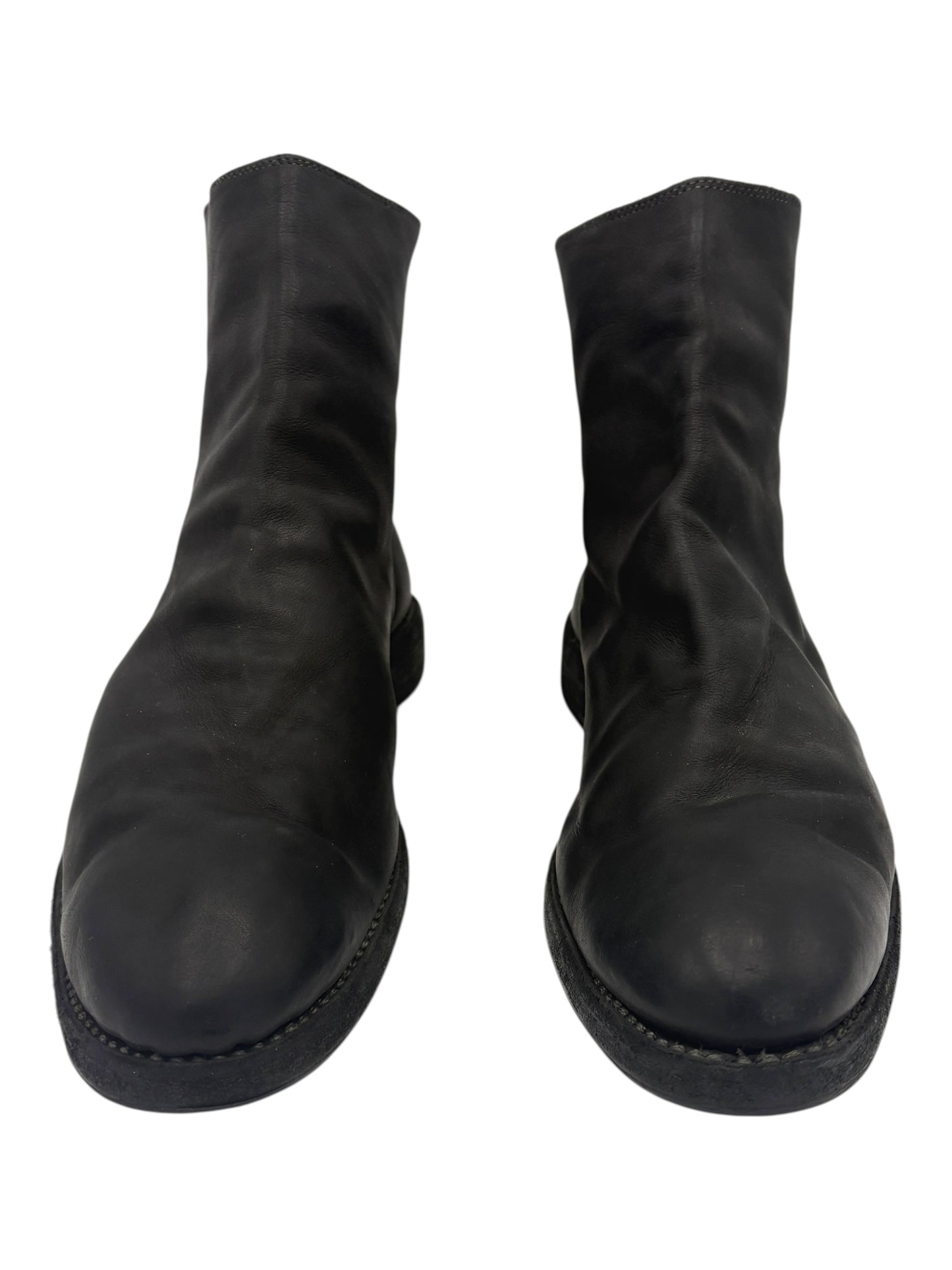 Guidi Black Calf Leather OX08A Backzip Boots EU 45