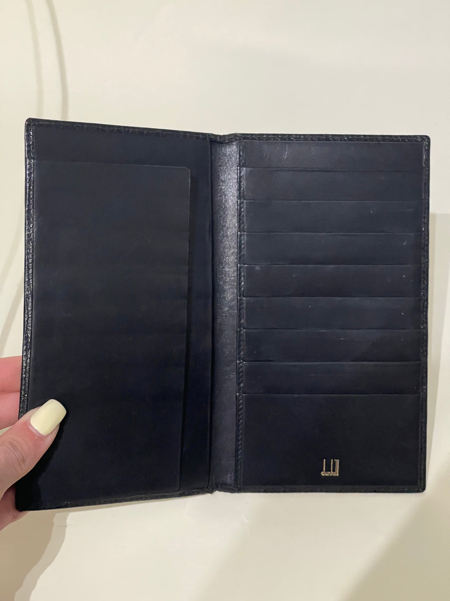 Dunhill Black Snake Embossed Long Wallet