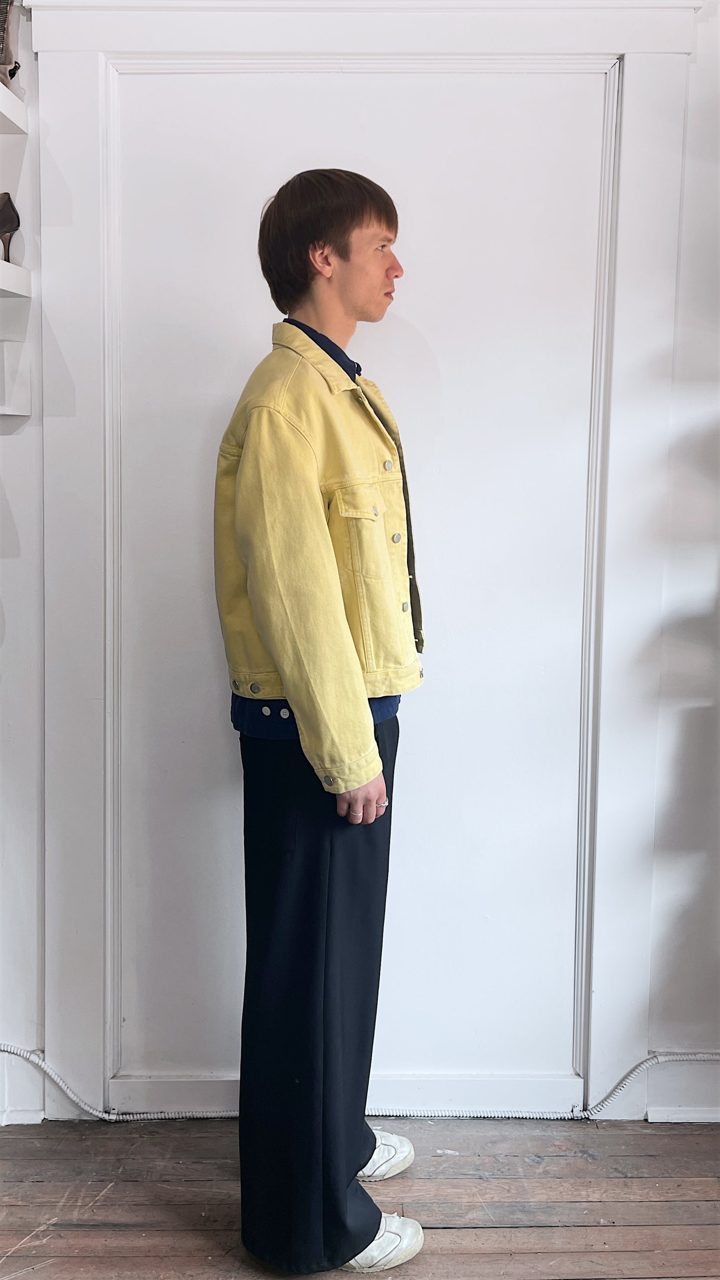 CMMN SWDN Yellow Cotton Twill Boris Jacket 36