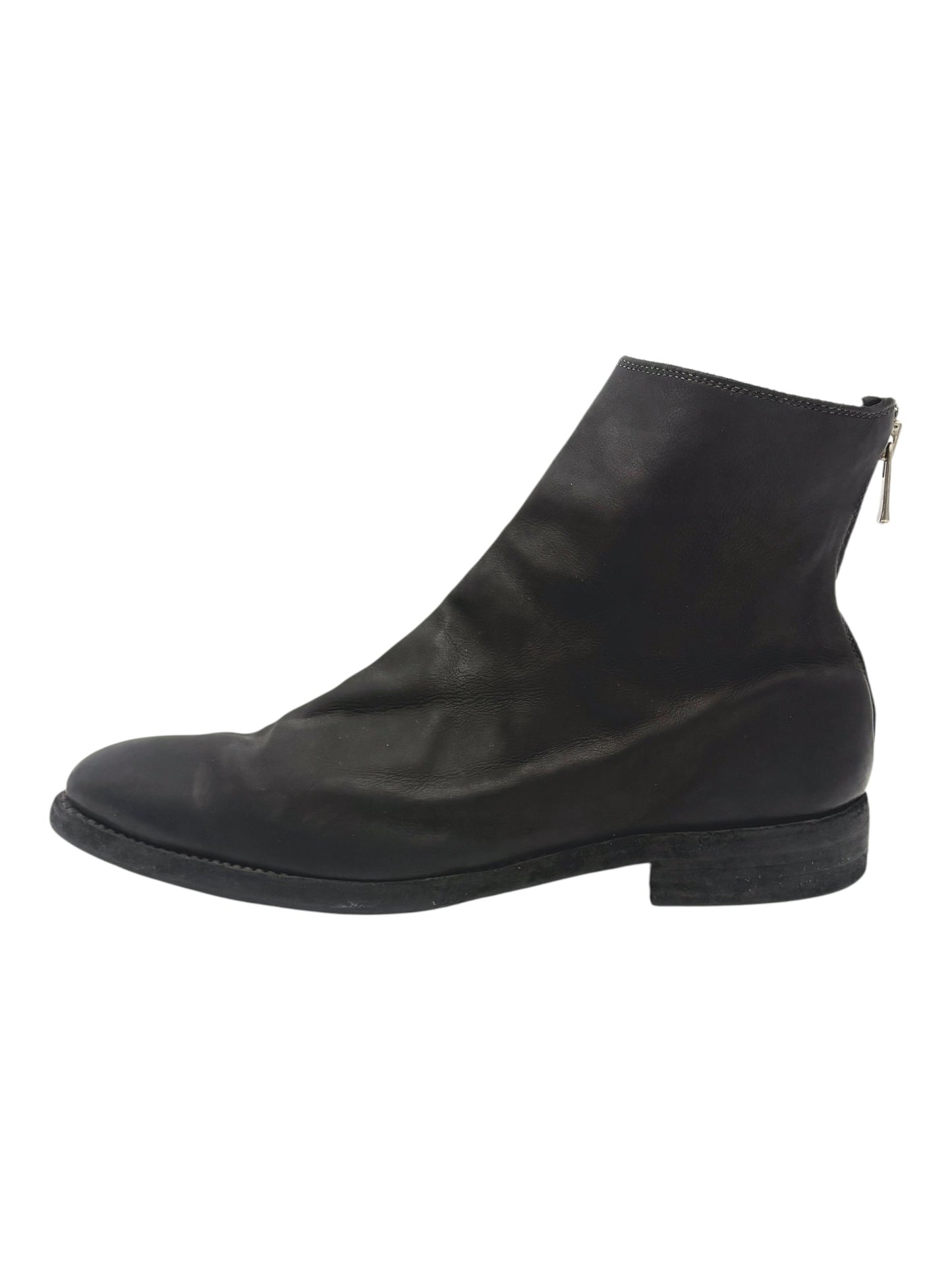 Guidi Black Calf Leather OX08A Backzip Boots EU 45