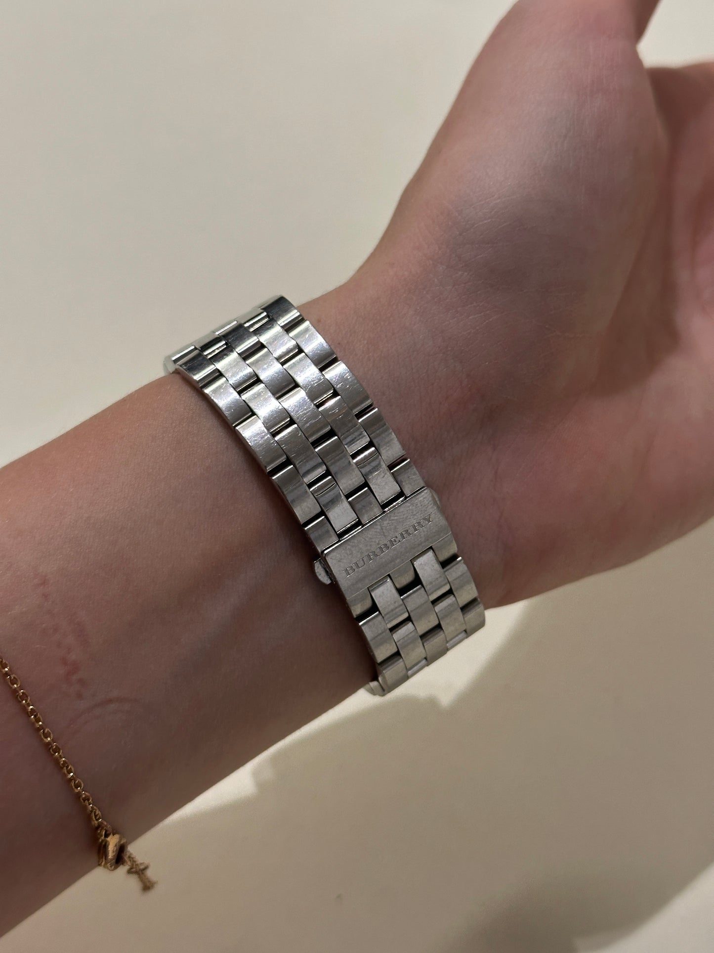 Burberry Silver Nova Check Dial Stainless Steel Watch