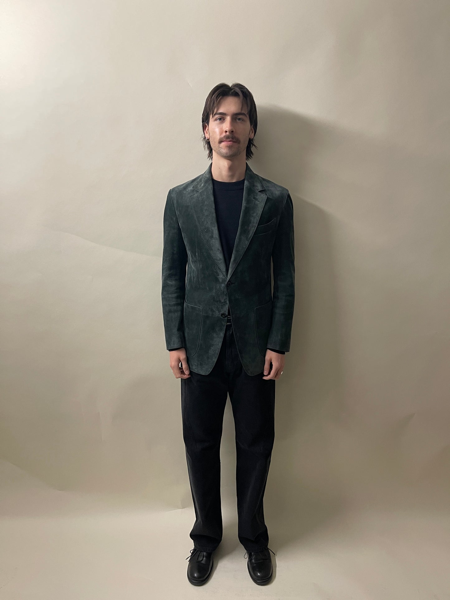 Tom Ford Dark Green Suede Blazer 38