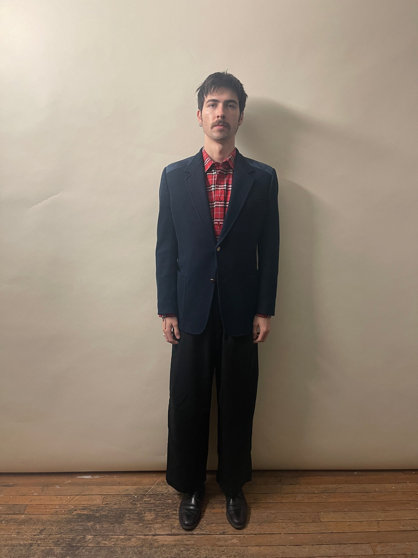 Gucci Navy Blue Cotton Blend Blazer 42R