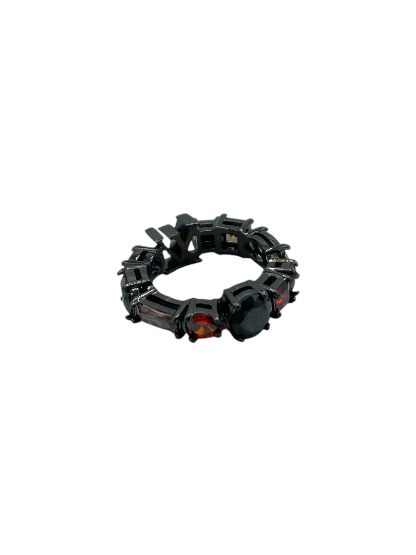 Louis Vuitton Gunmetal & Gem LV Light Ring 8.25 US