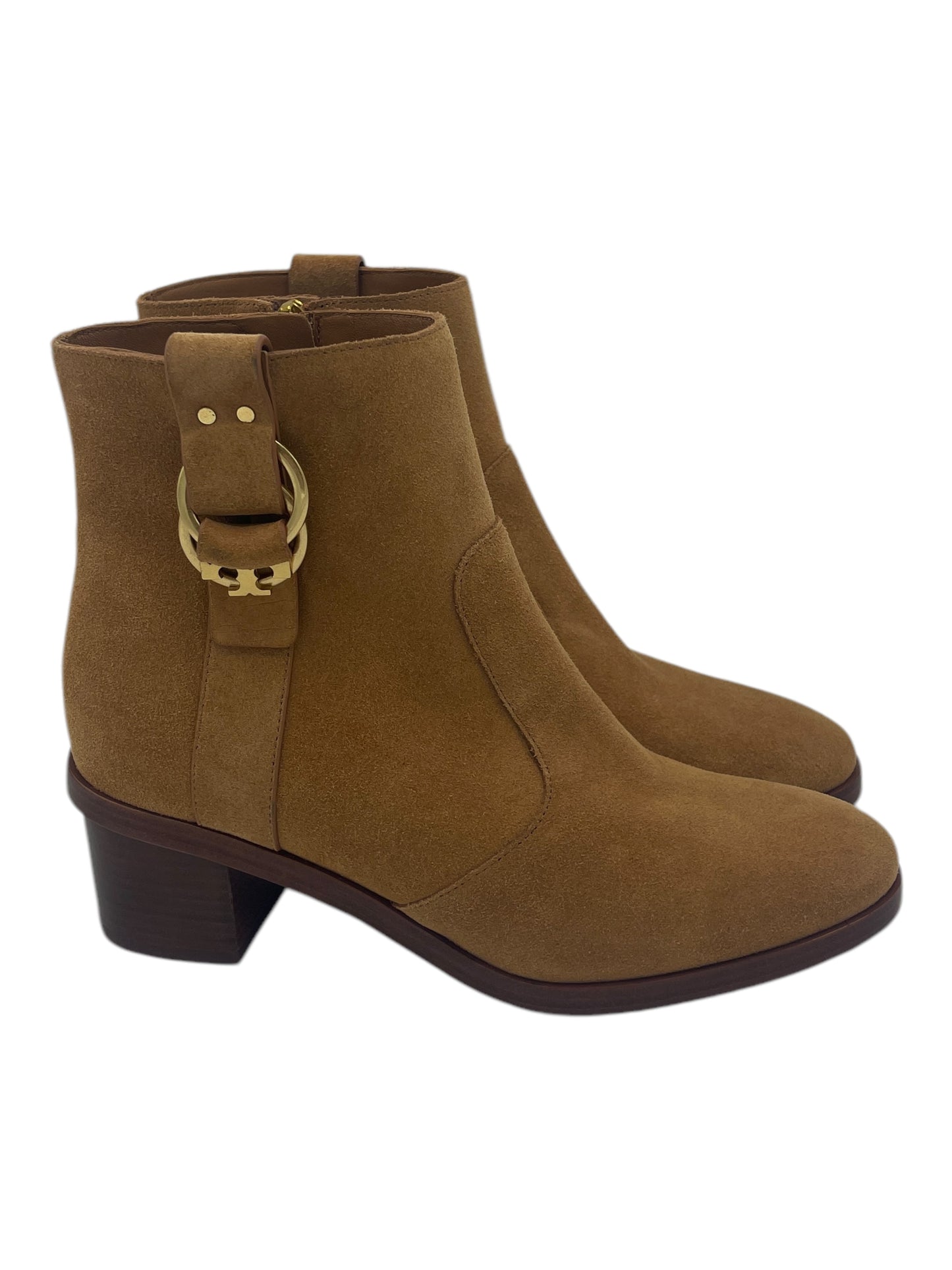 Tory Burch Light Brown Suede Side Zip Boots 4.5 M / 6 W