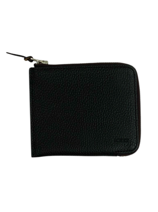 Porter Yoshida Dark Brown Grained Leather Zip Wallet