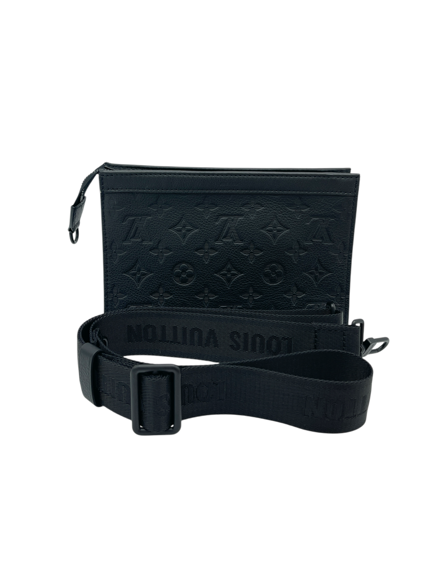 Louis Vuitton Black Cowhide Tonal Monogram Gaston Wearable Wallet