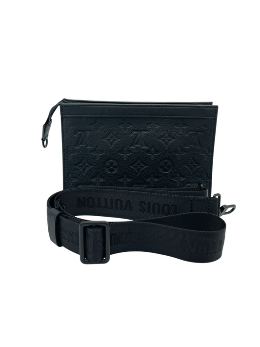 Louis Vuitton Black Cowhide Tonal Monogram Gaston Wearable Wallet