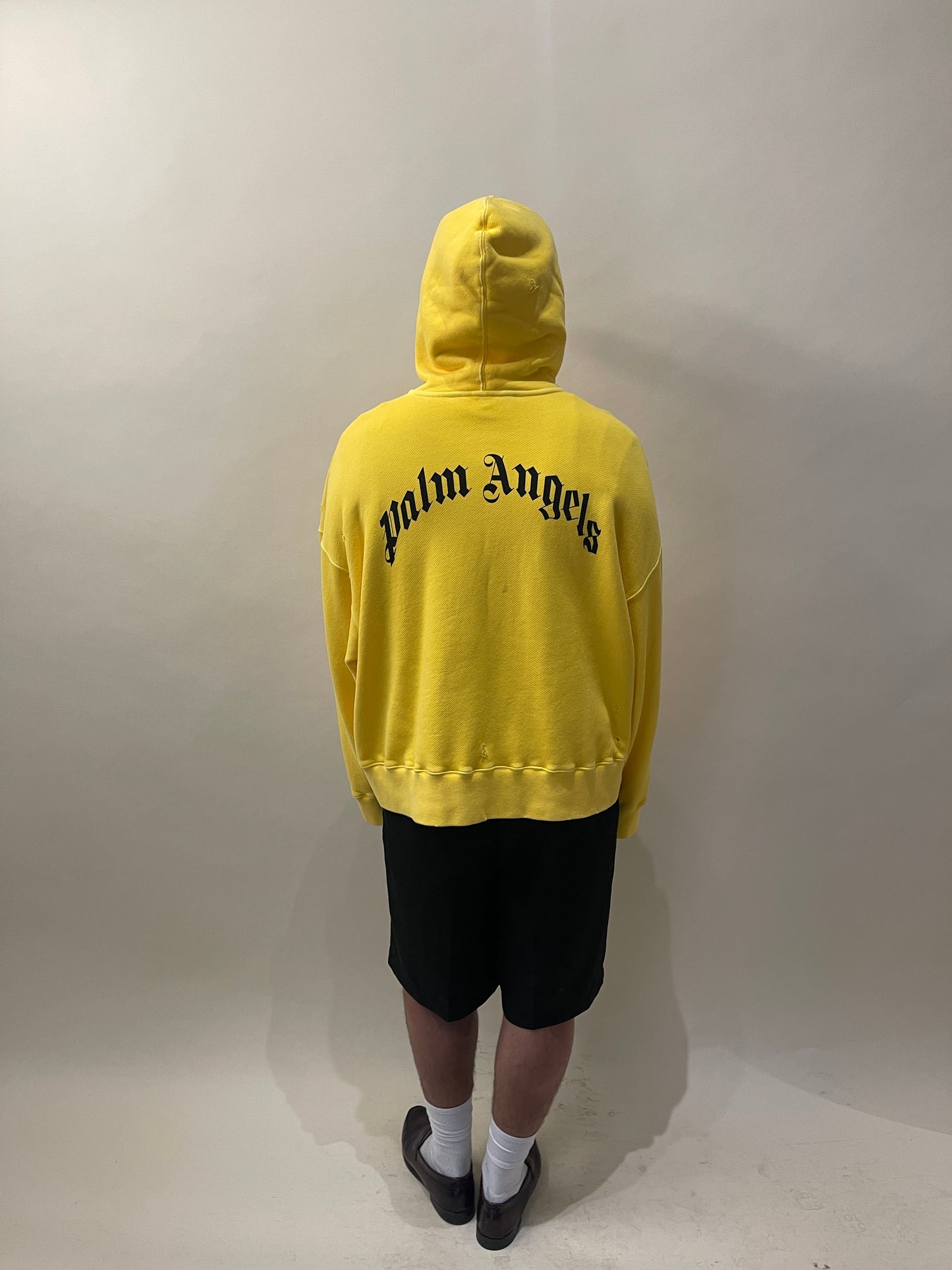 Palm Angels Yellow Chenille Teddy Patch Hoodie Extra Large - XL