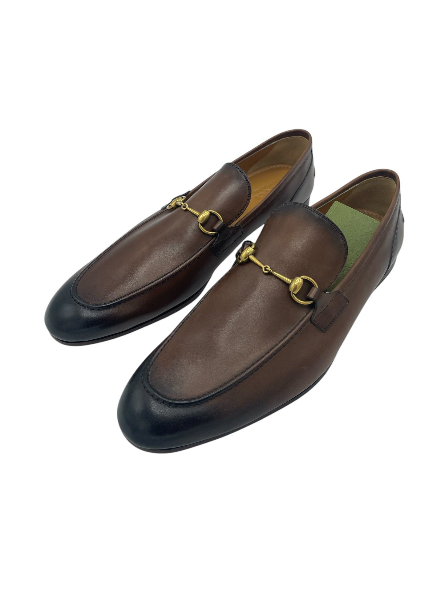 Gucci Brown Leather Jordaan Horsebit Loafers 14.5 M / 16 W