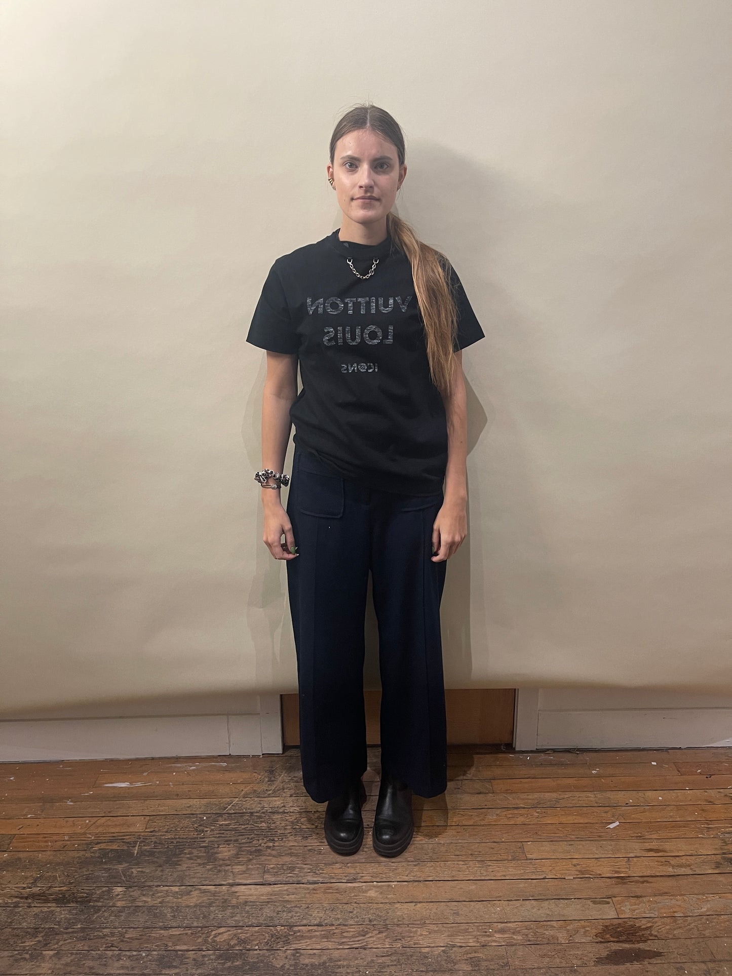 Louis Vuitton Black Cotton LV Inside Out Print T-Shirt Medium - M