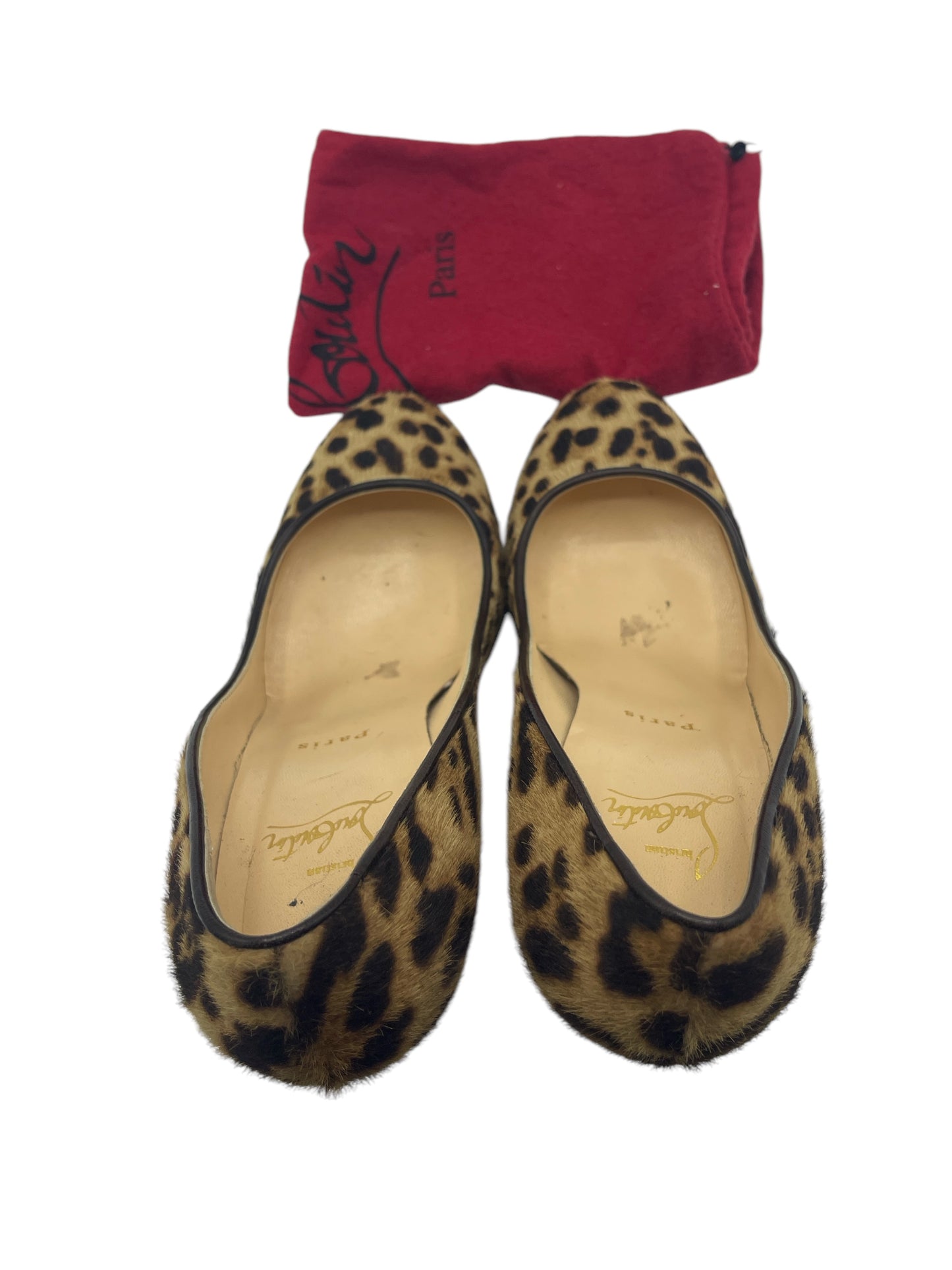 Christian Louboutin Tan Cheetah Print Hairy Kate Pumps