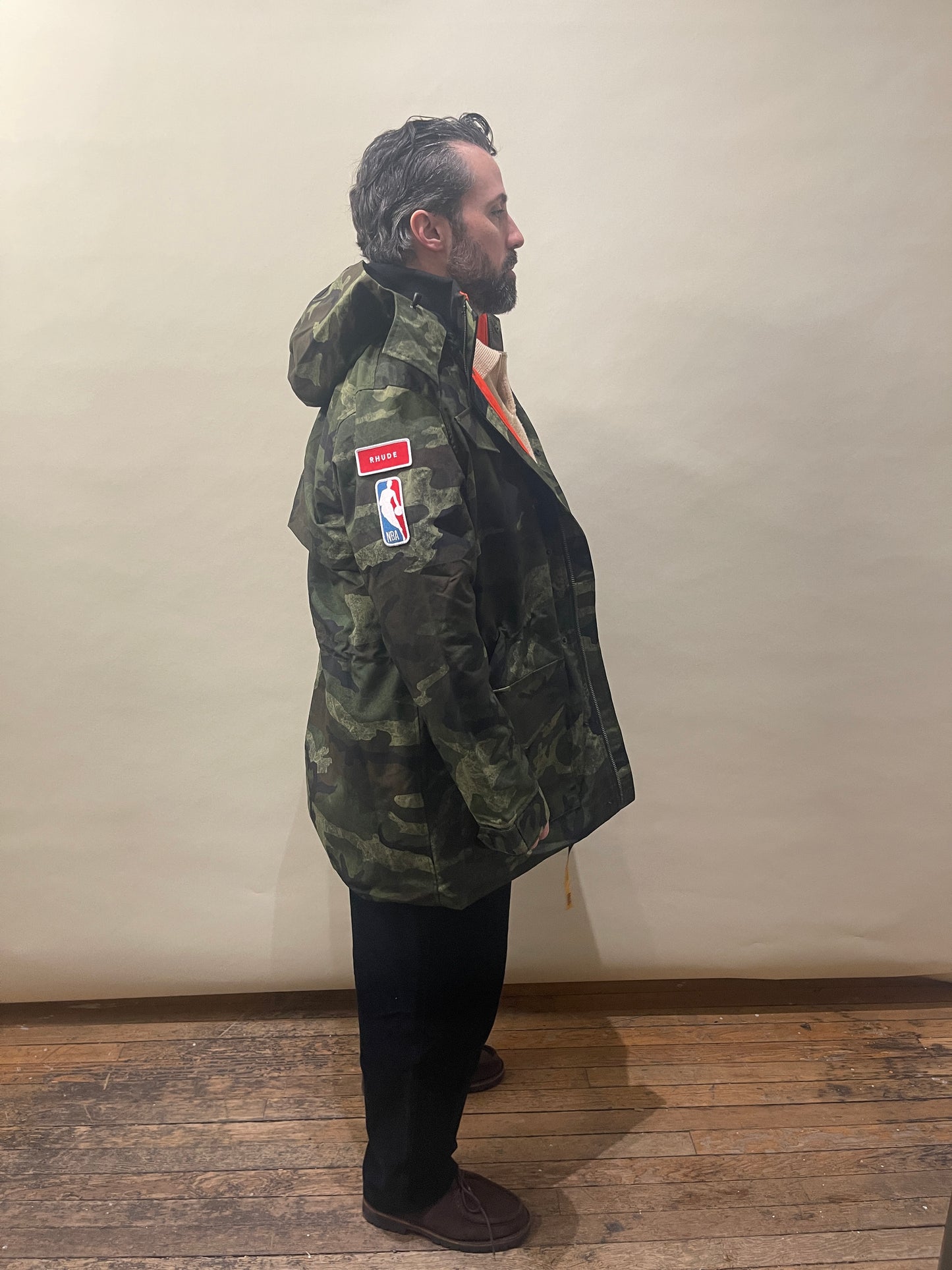 Canada Goose x Rhude x NBA Green Washed Camo Portage Jacket Large - L