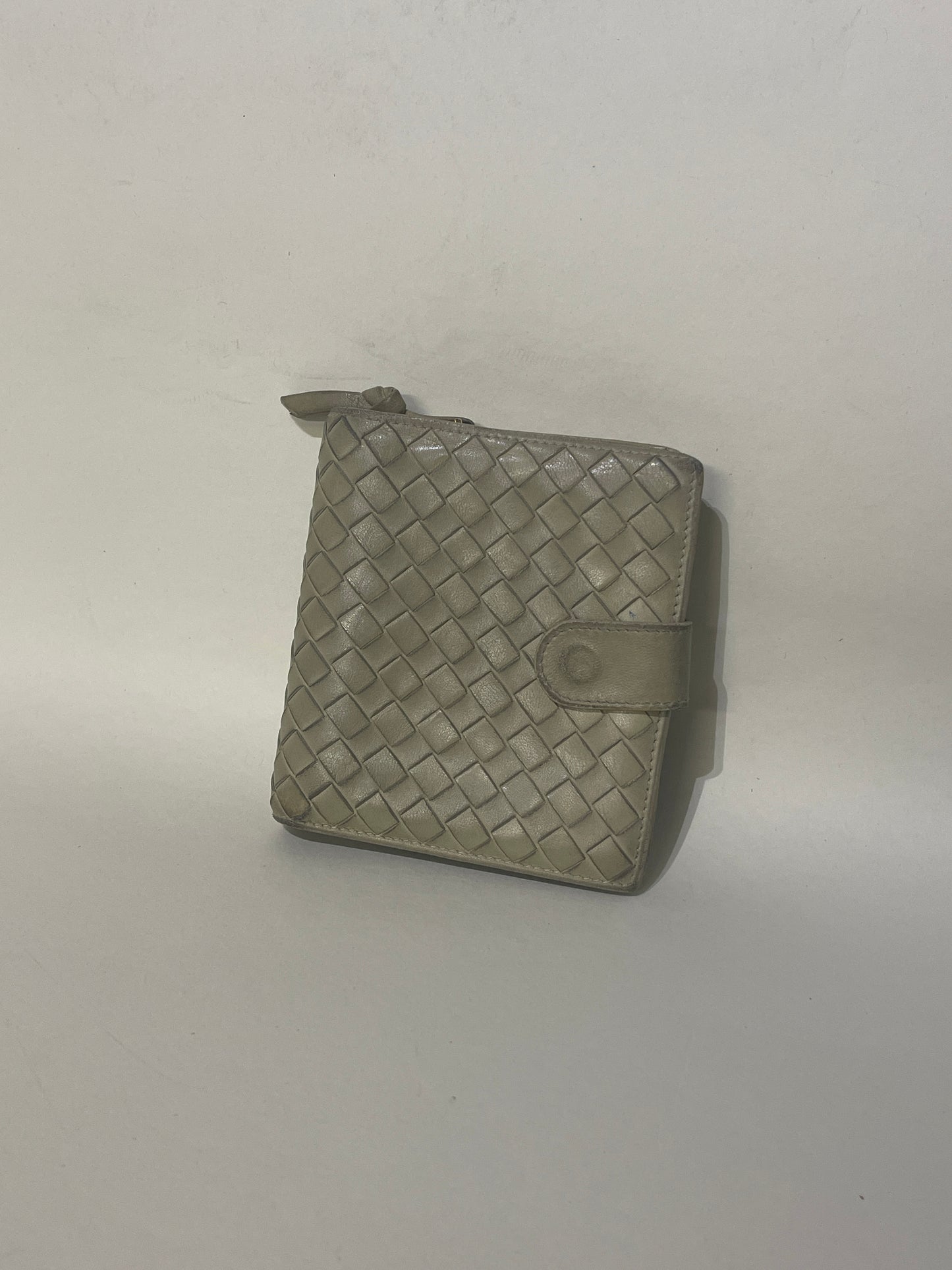 Bottega Veneta Natural Intrecciato Leather Bifold Wallet