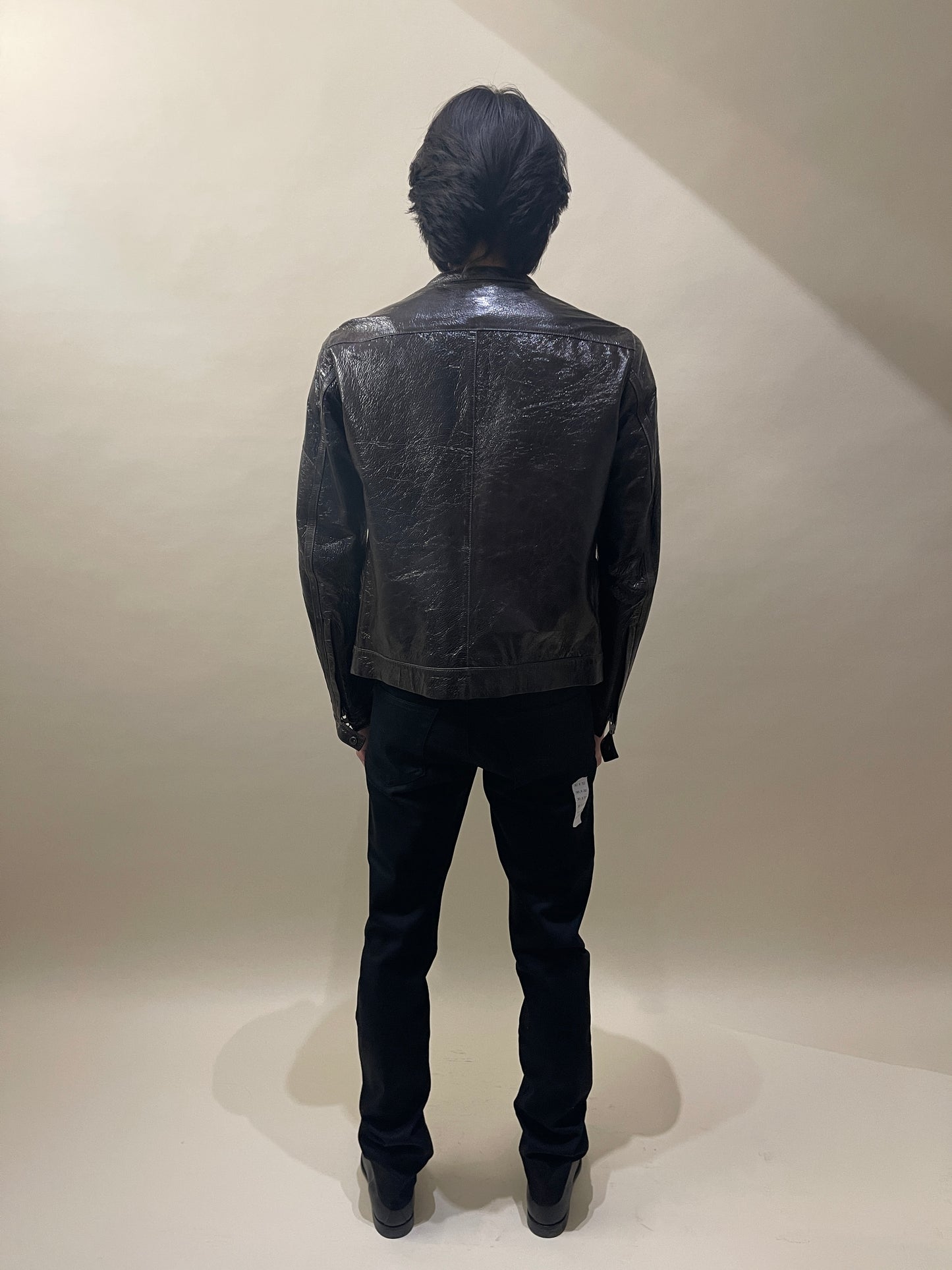 Diesel Black Gold Dark Brown Sheep Leather Jacket Medium - M