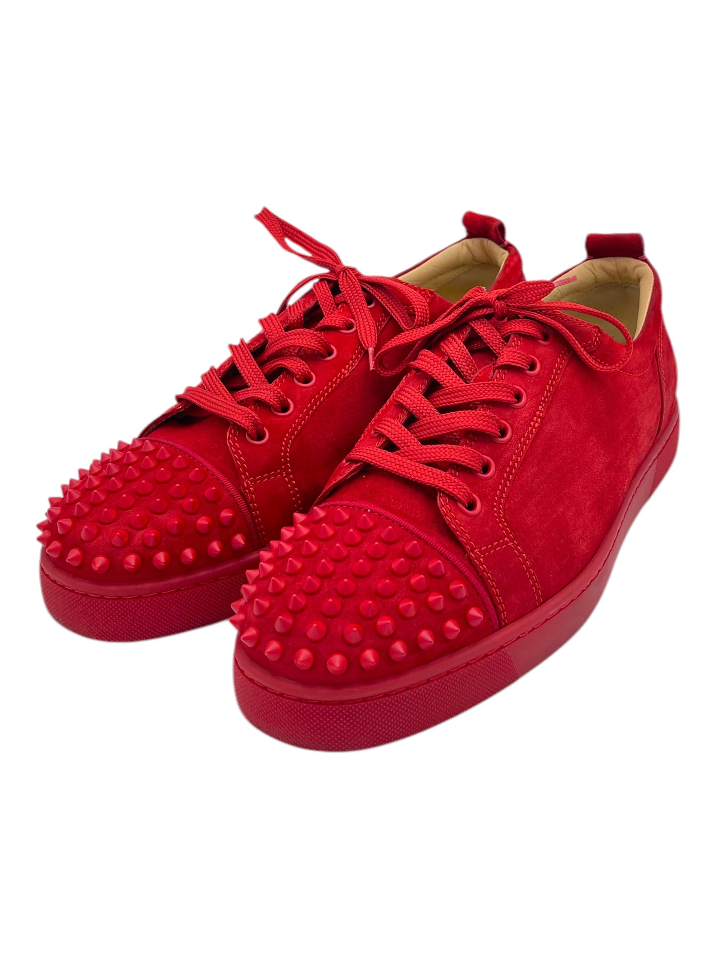 Christian Louboutin Red Suede Spikes Low Top Sneakers 9 M / 10.5 W