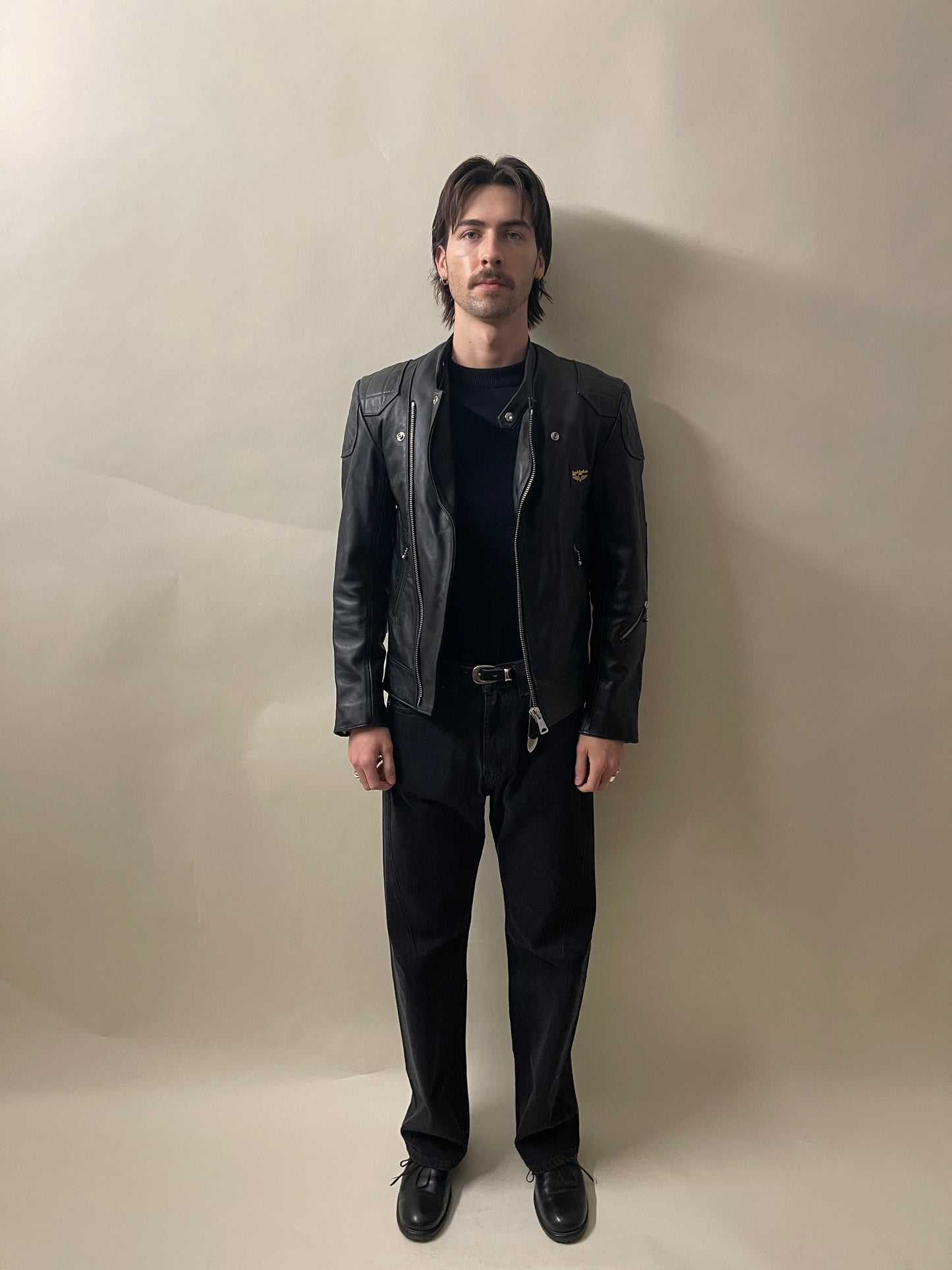 Lewis Leathers Black Cowhide Super Monza No. 445 Jacket 36