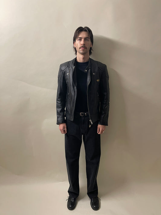 Lewis Leathers Black Cowhide Super Monza No. 445 Jacket 36