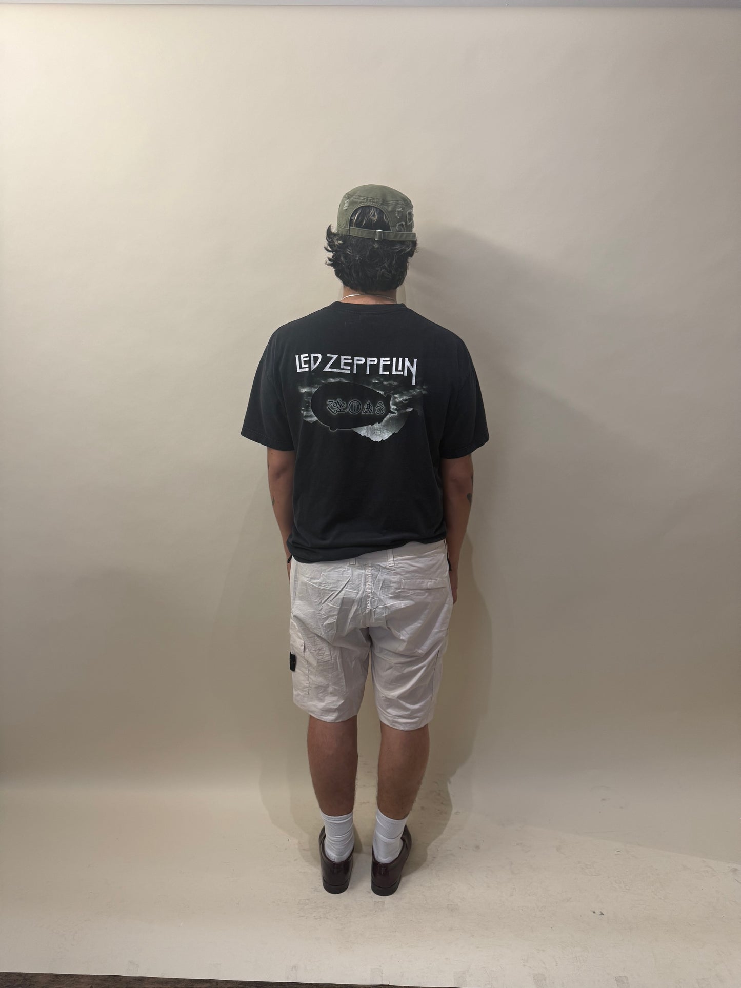 Stone Island Off White Light Cotton Cargo Shorts 36