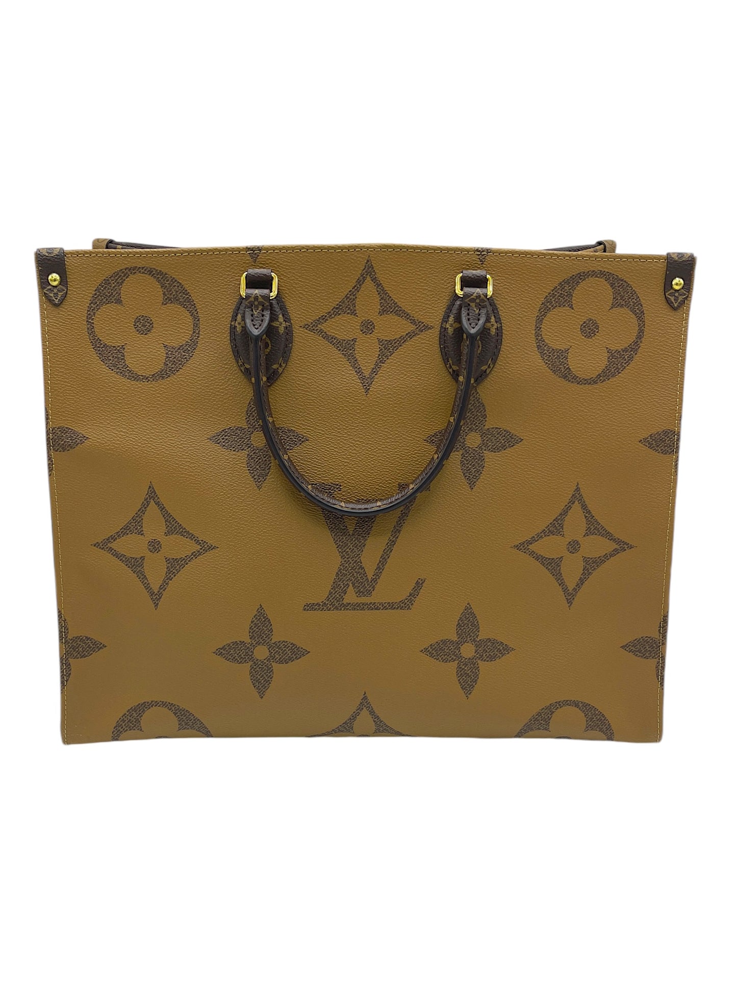 Louis Vuitton Brown Coated Canvas On The Go Giant Tote Bag