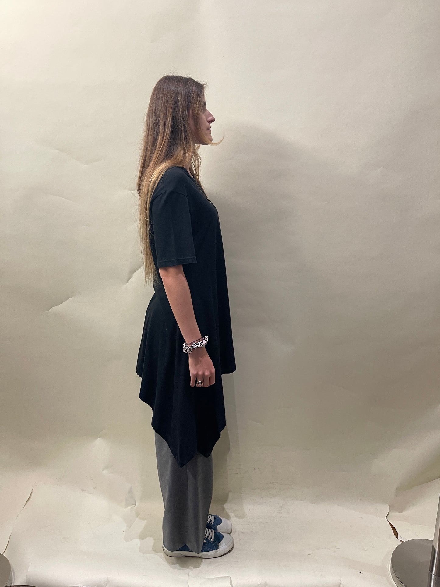 GroundY Black Cotton Blend T-Shirt Dress Small - S