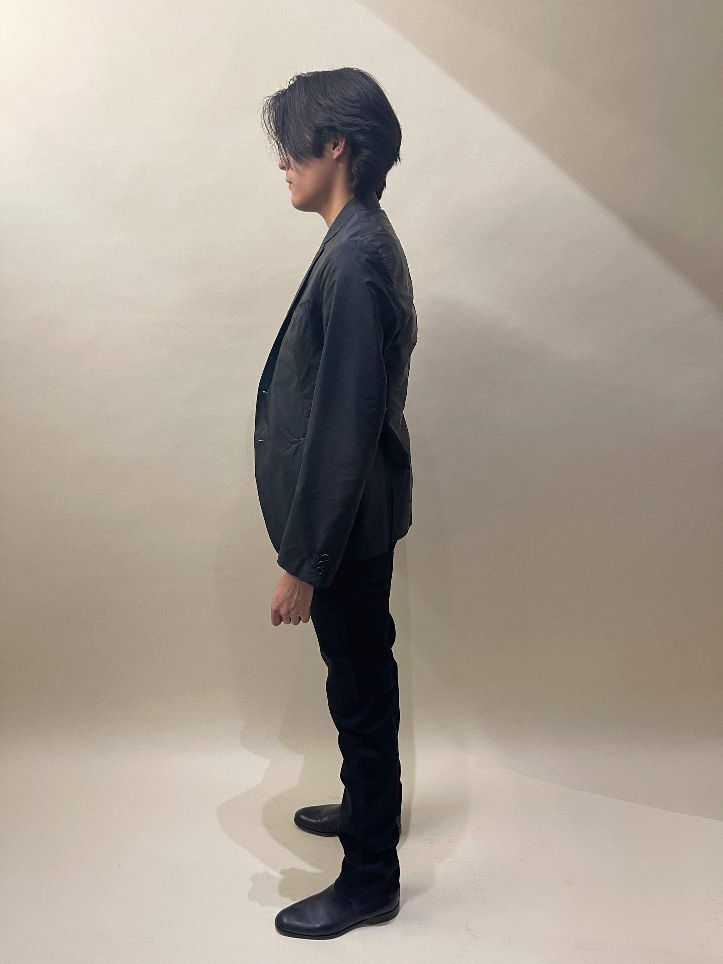 Prada Black Nylon Sport Coat 44