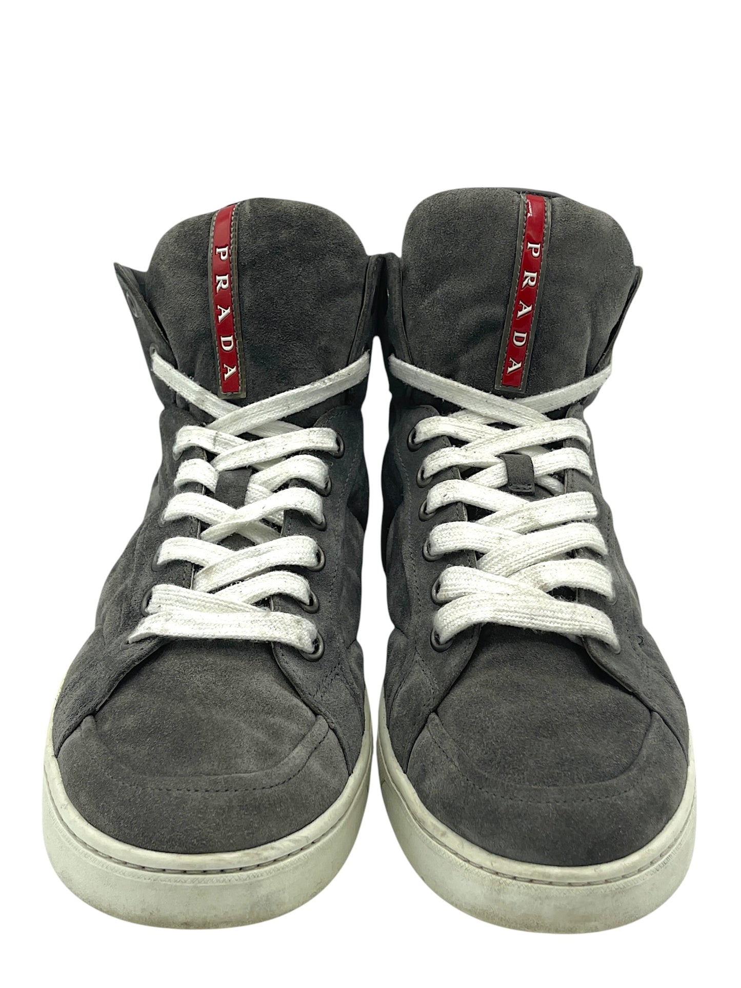 Prada Grey Suede High Top Sneakers 9 M / 10.5 W