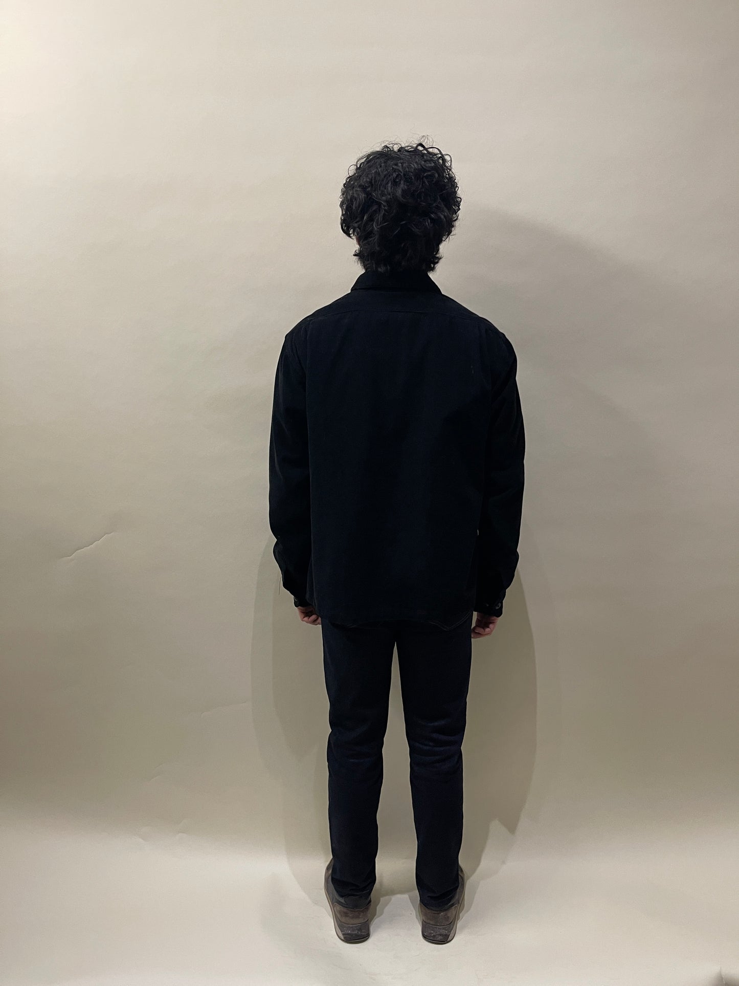 Corridor Black Corduroy Double Pocket Collared Jacket Large - L