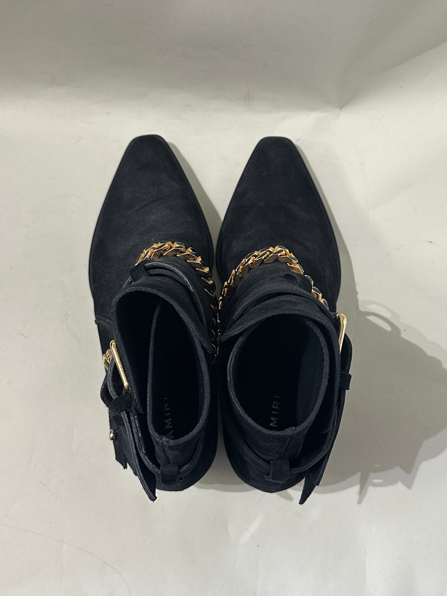 Amiri Black Suede Cuban Heel Jodphur Boots 8 M / 9.5 W