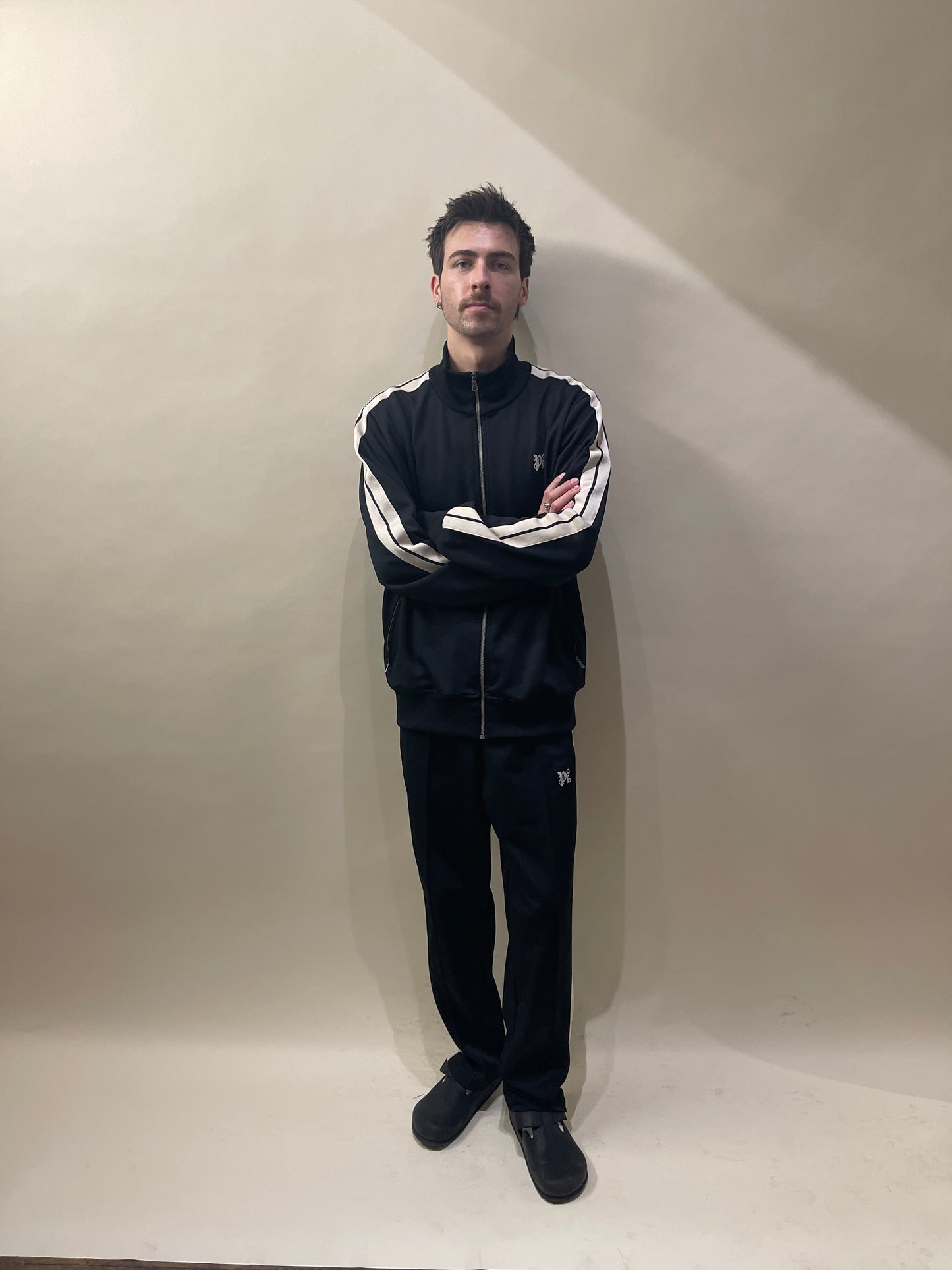 Palm Angels Black Embroidered Logo Straight Track Pants Extra Large - XL